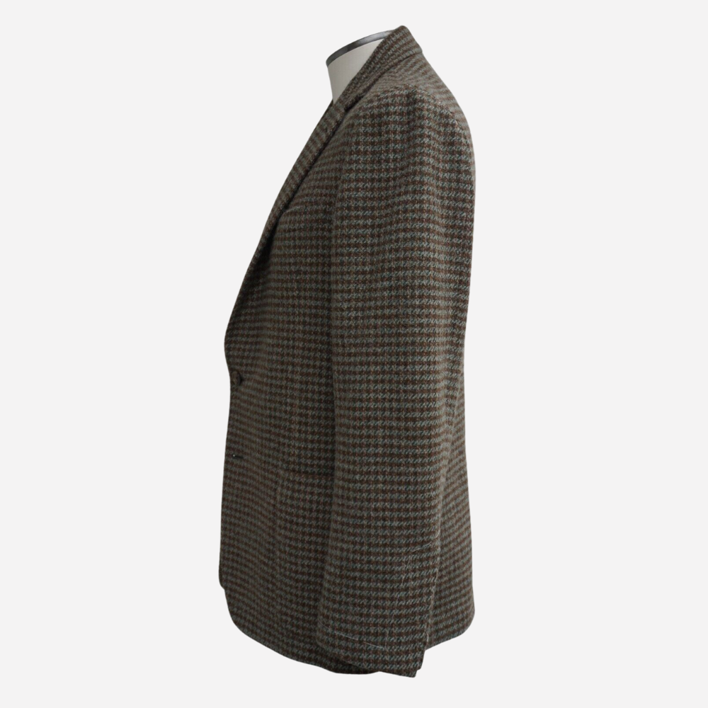 Olive Patterned Blazer made of Lambswool