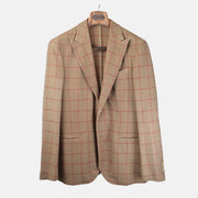 Brown/Red Checked Suit made of Wool/Cashmere (48)