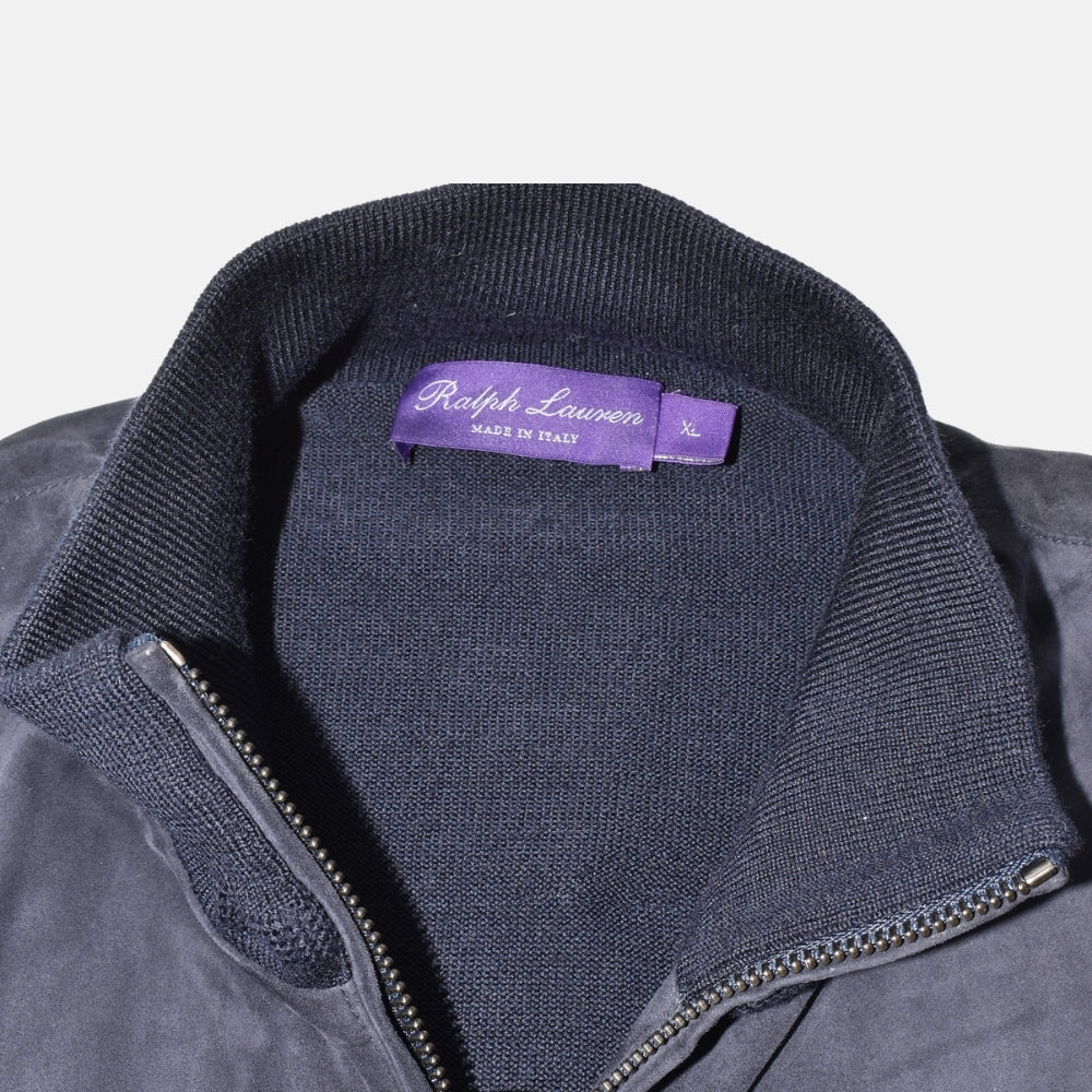 Blue Cardigan made of Suede/Wool/Cashmere (EU 54)