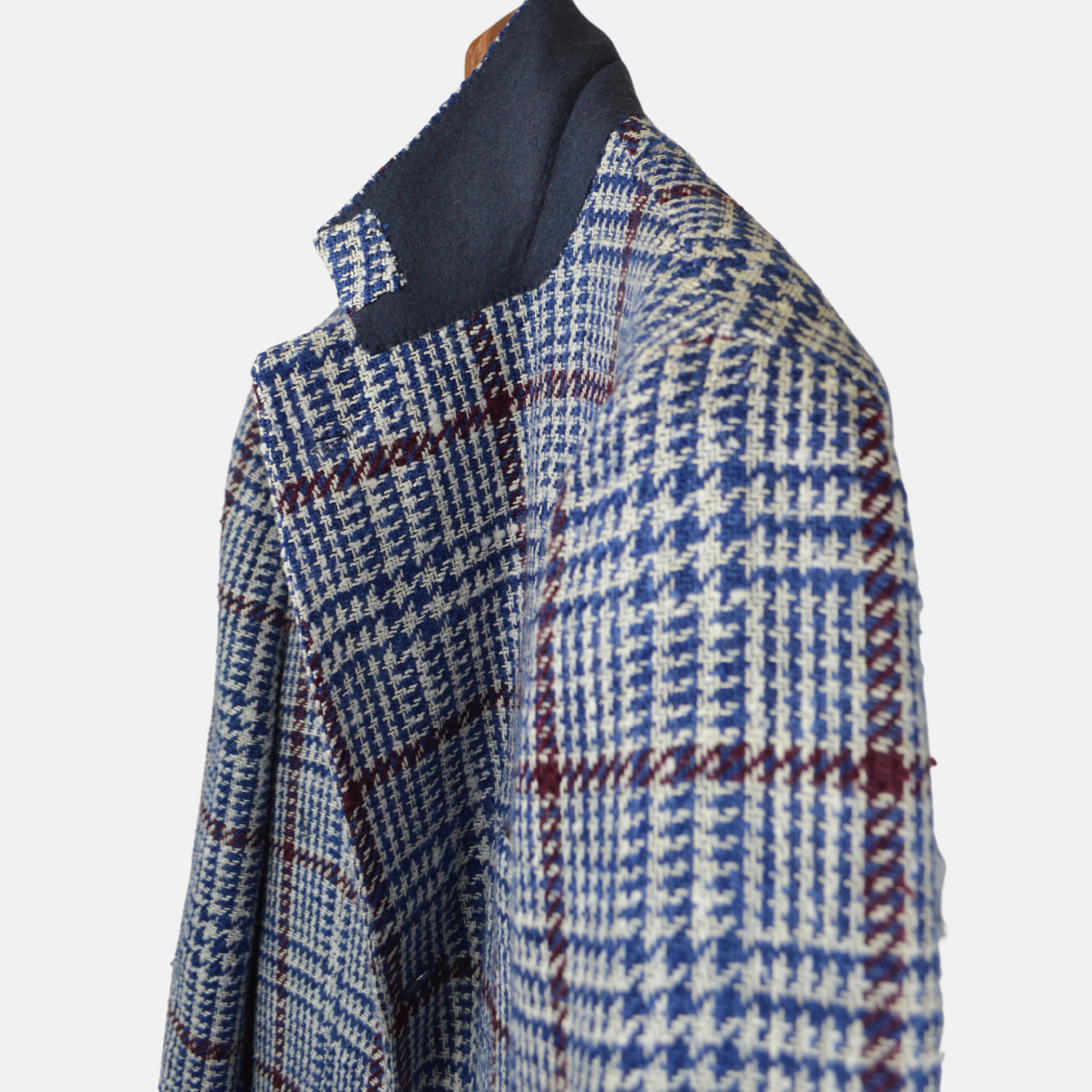 Blue/White/Bordeaux Blazer made of Silk / Cotton (EU 50)