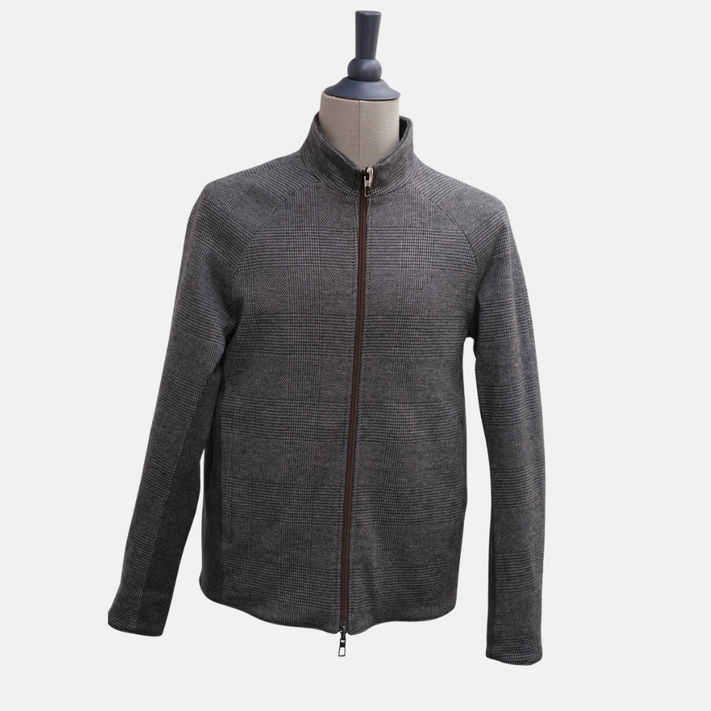 Grey Reversible Jacket made of Cashmere/Silk (L)