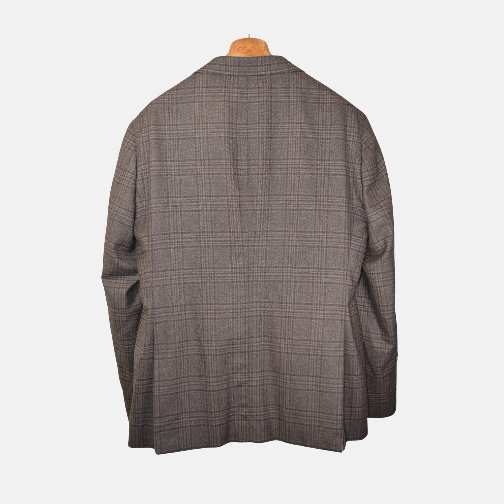 Brown Checked Blazer made of Wool (58)