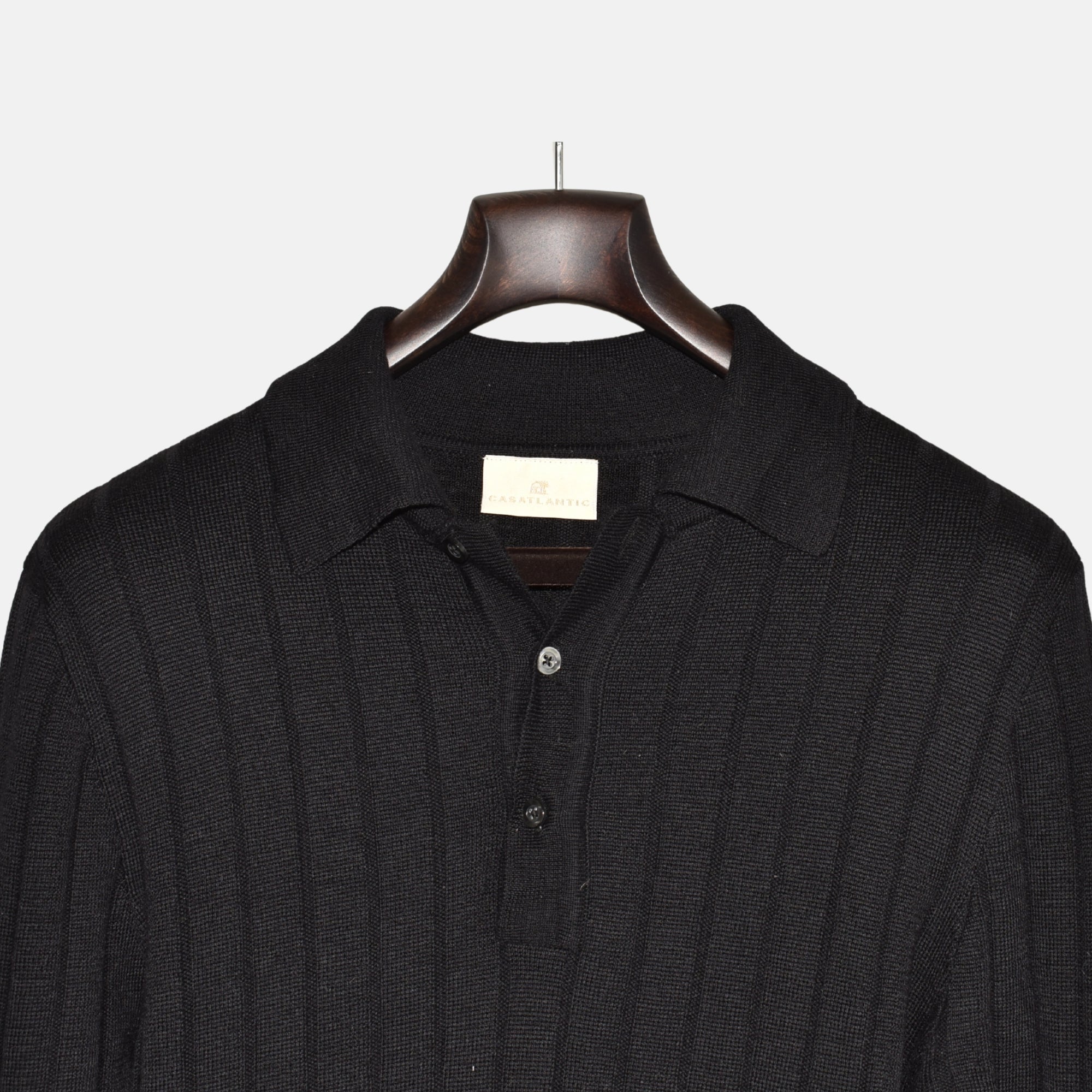 Black Sweater made of Merino Wool (XL)