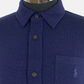 Navy Blue Knitted Shirt made of Merino Wool