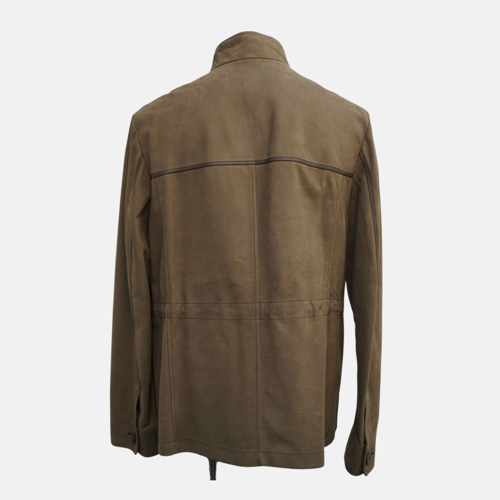 Olive Jacket made of Leather