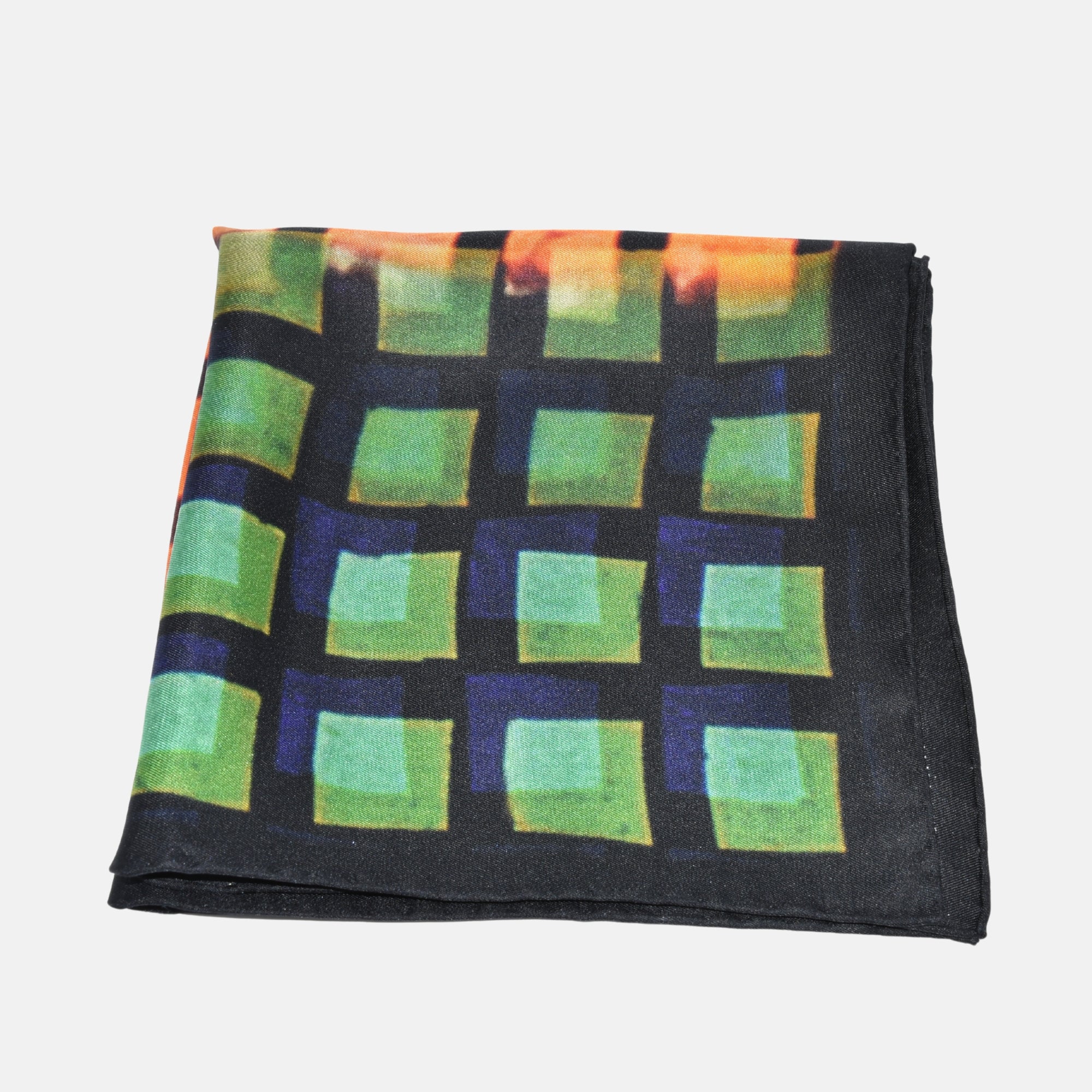 Multicoloured Square Pocket made of Silk