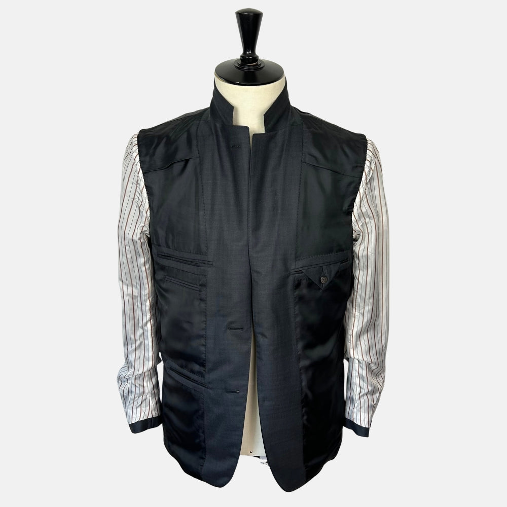 Gray Melange Suit made of Wool (EU 50)