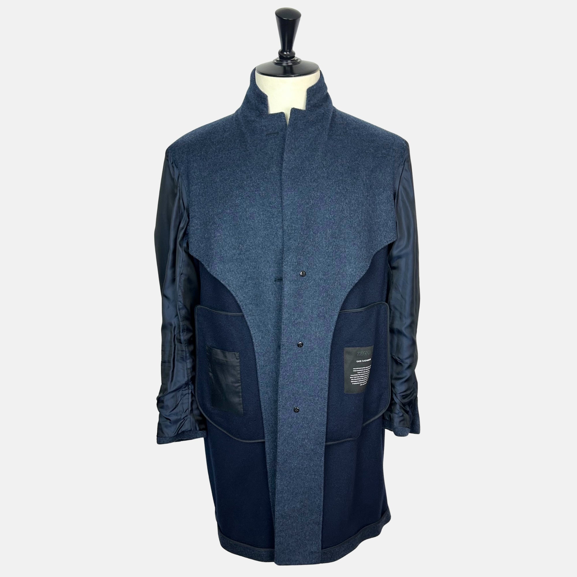 Blue Melange  Coat made of Cashmere (EU 50)