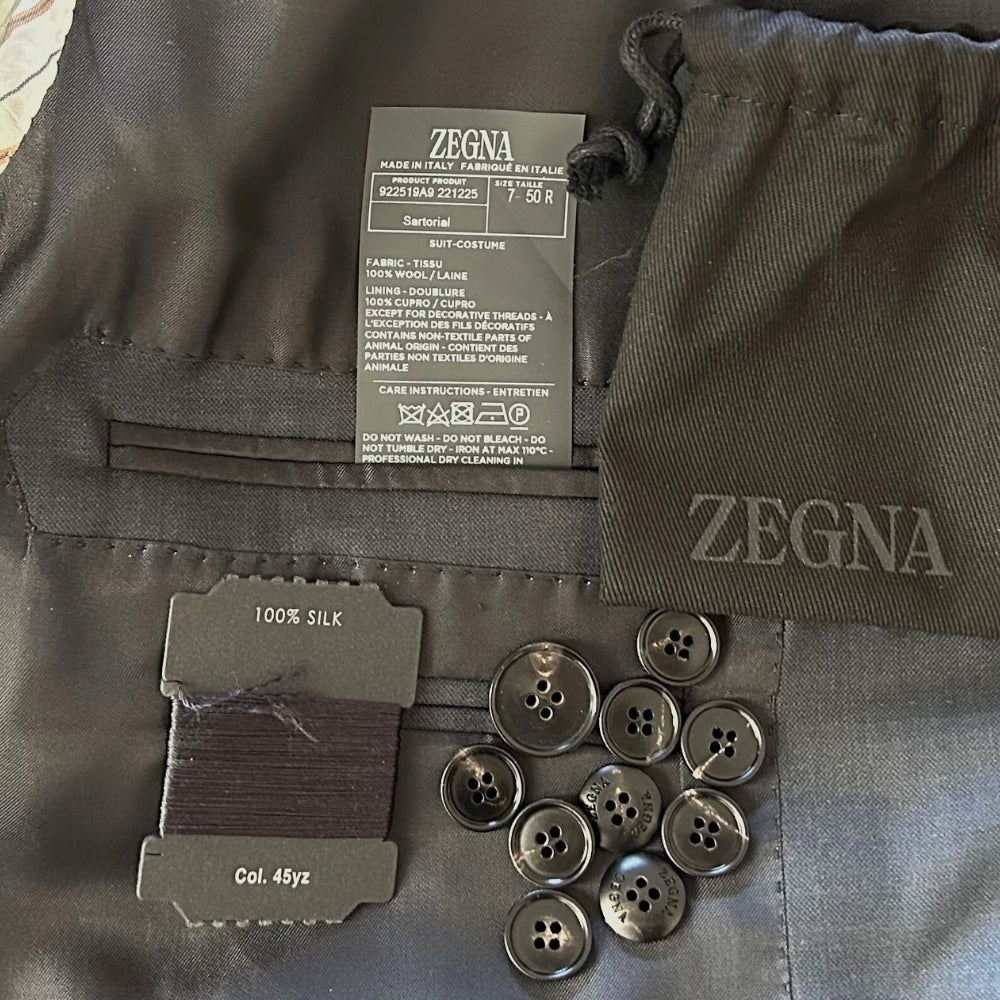 Gray Melange Suit made of Wool (EU 50)