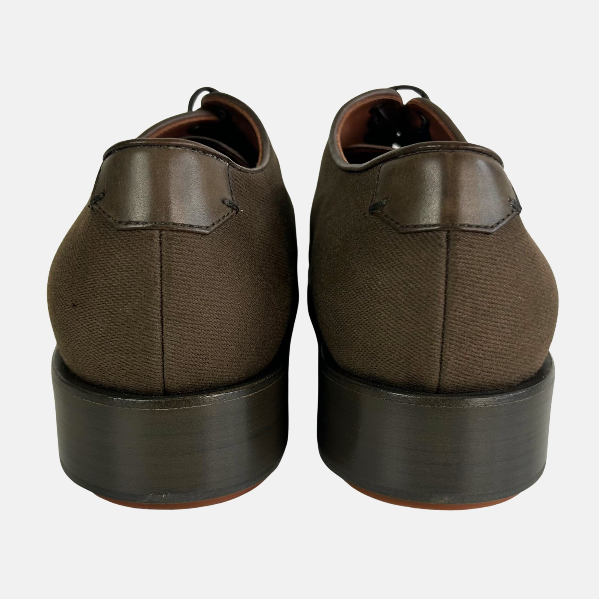 Dark Khaki Shoes made of Canva/Leather (EU 44)