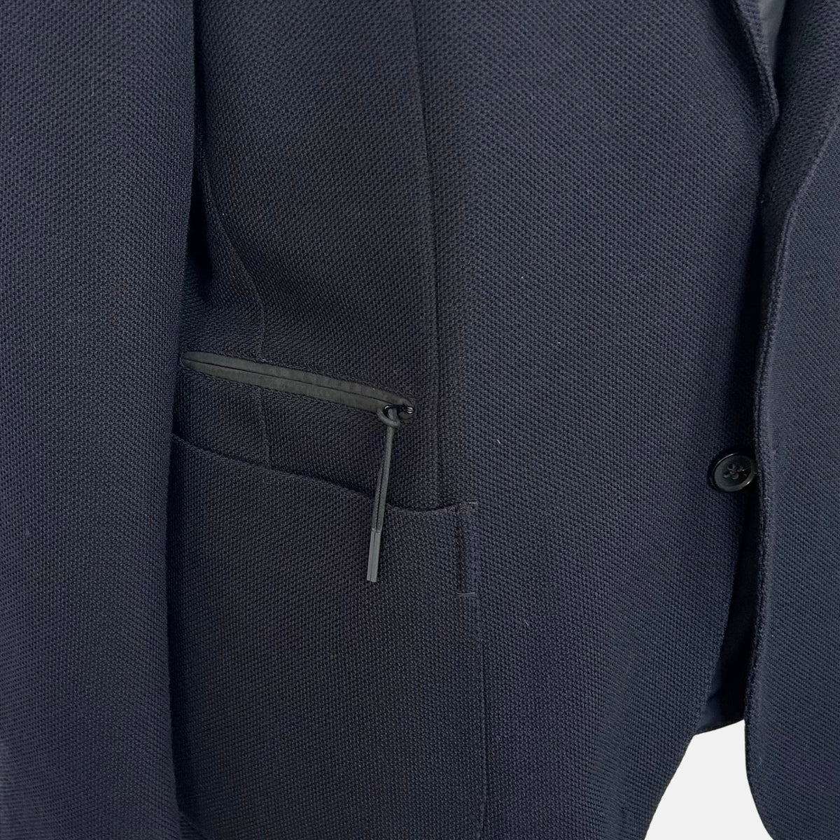 Navy Jacket with Removable Vest made of Wool/Cotton (EU 58)