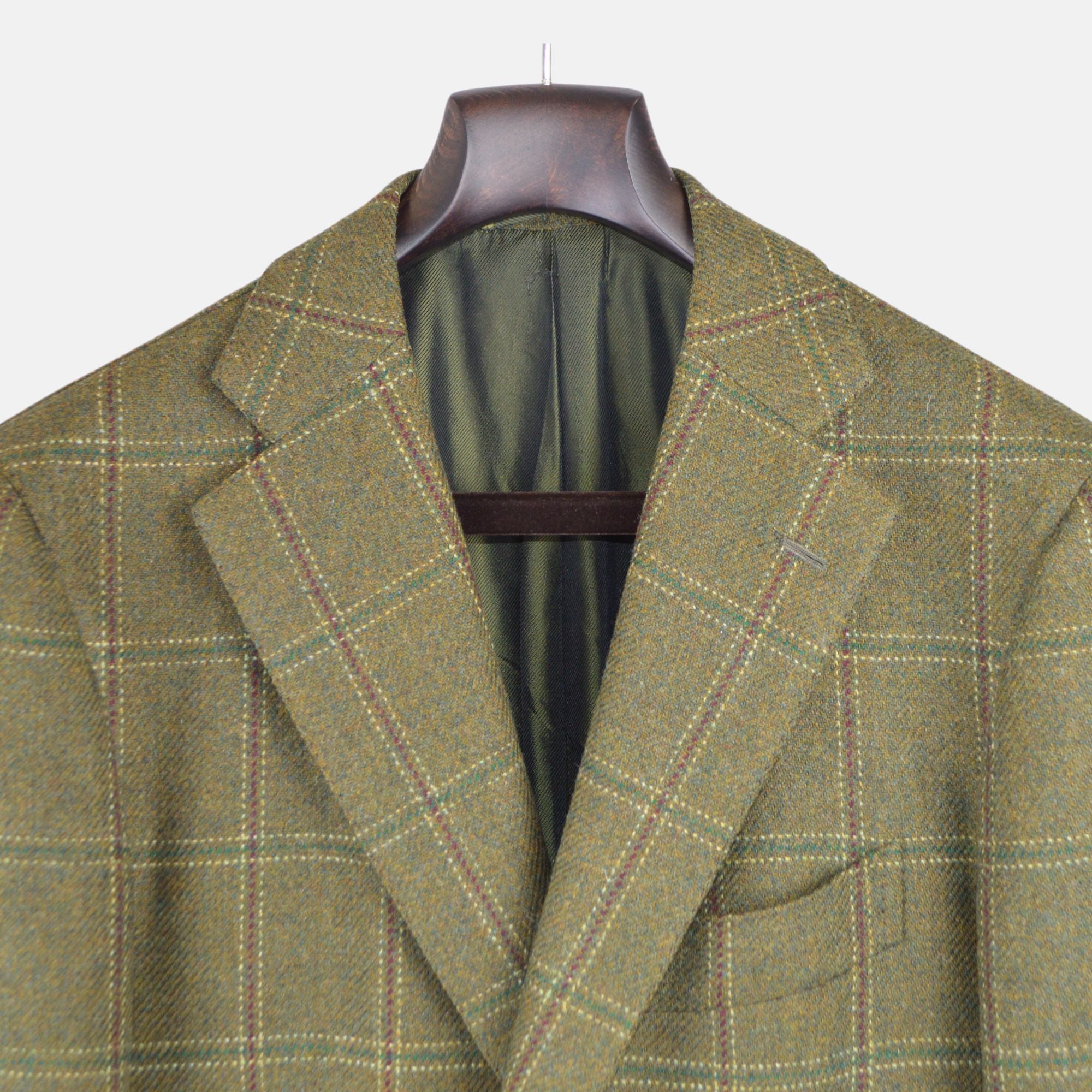 Green Patterned Blazer made of Wool (54)