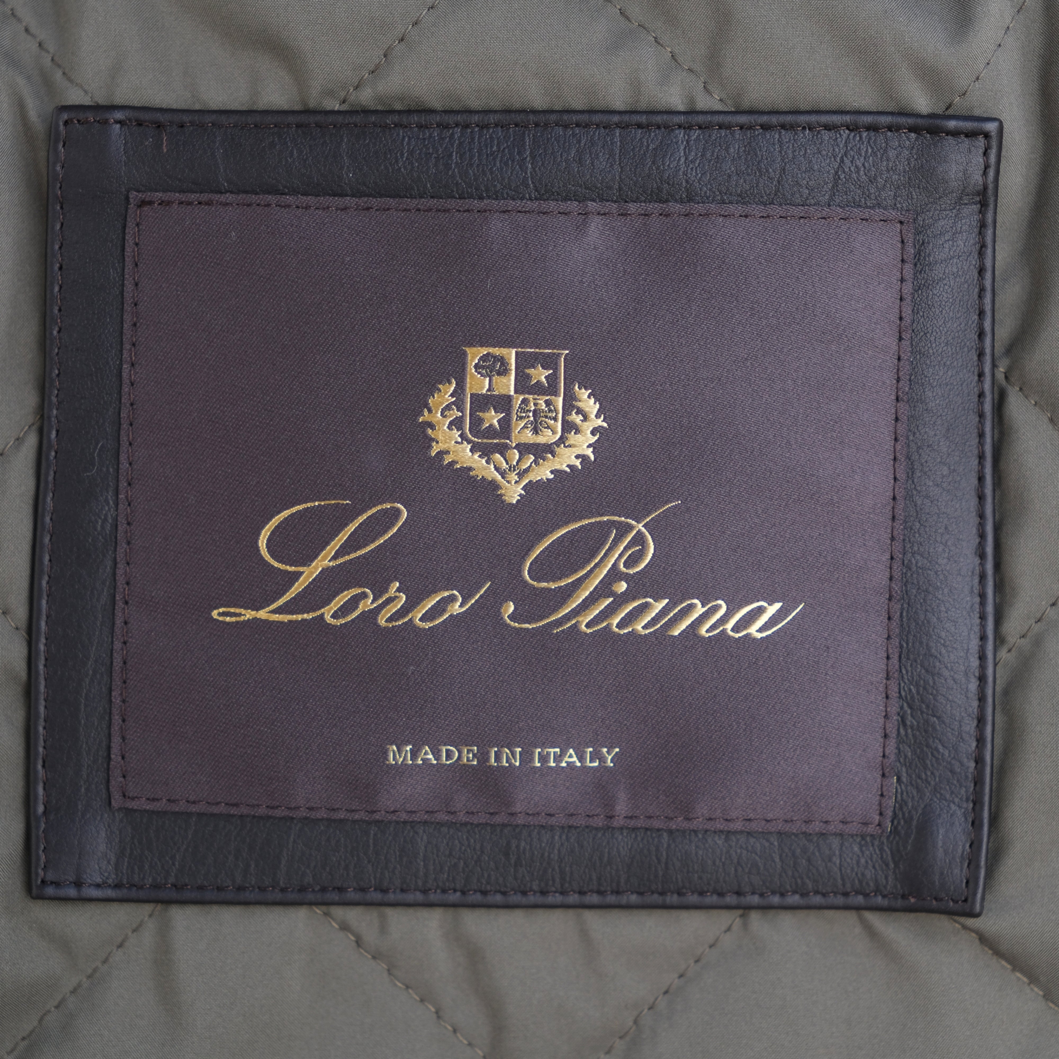 Brown Storm System Jacket made of Cotton/Polyamide with Leather Details (XS)