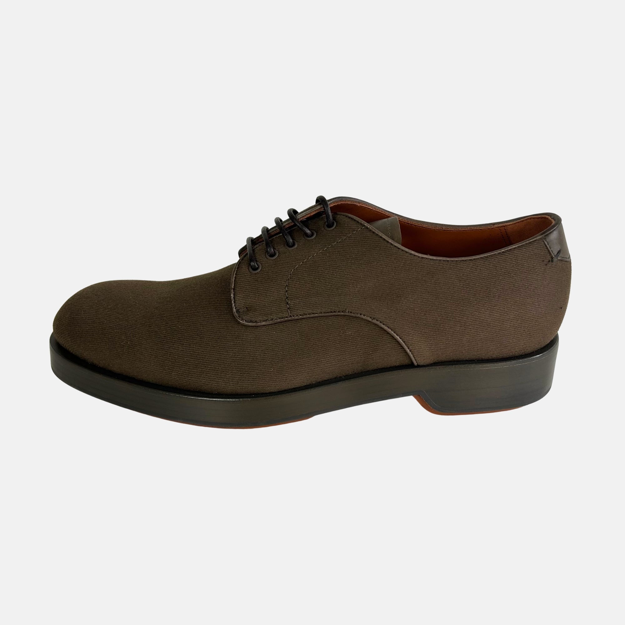 Dark Khaki Shoes made of Canva/Leather (EU 44)