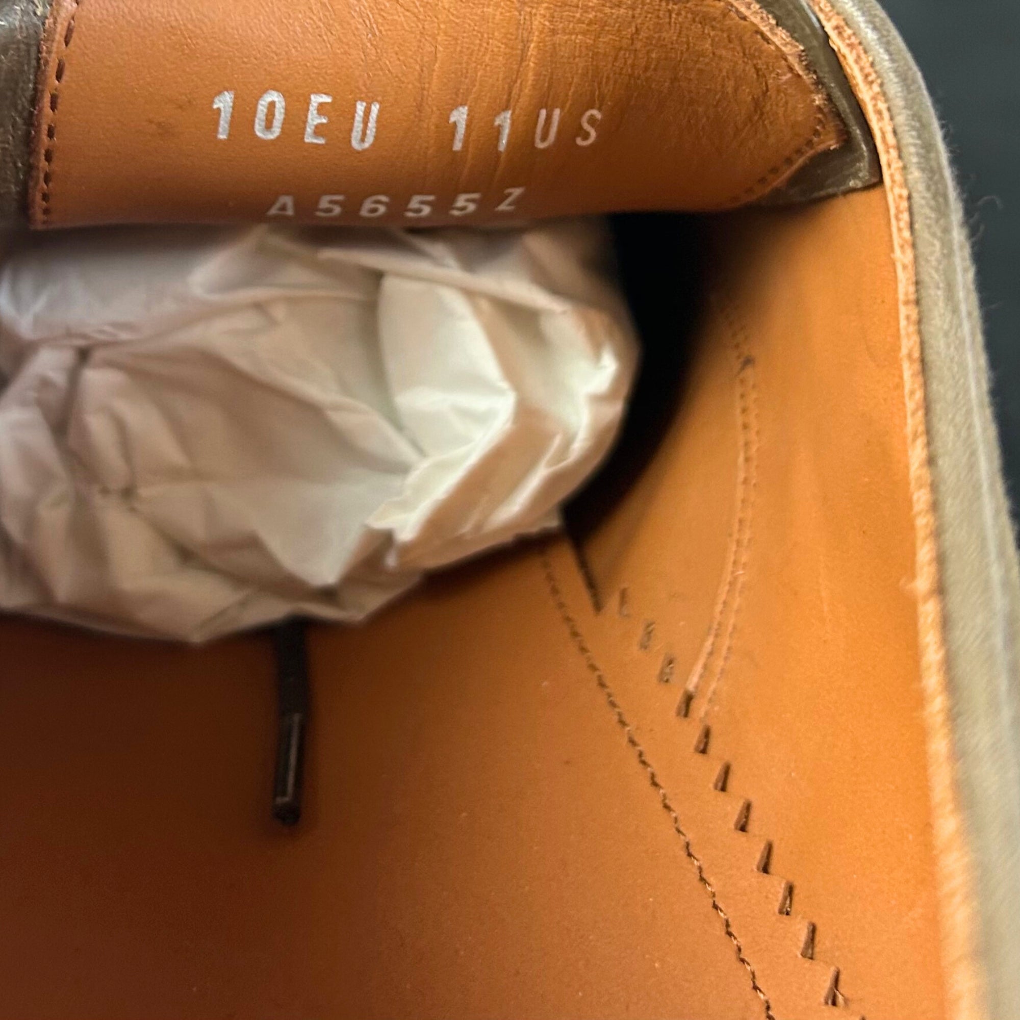 Dark Khaki Shoes made of Canva/Leather (EU 44)