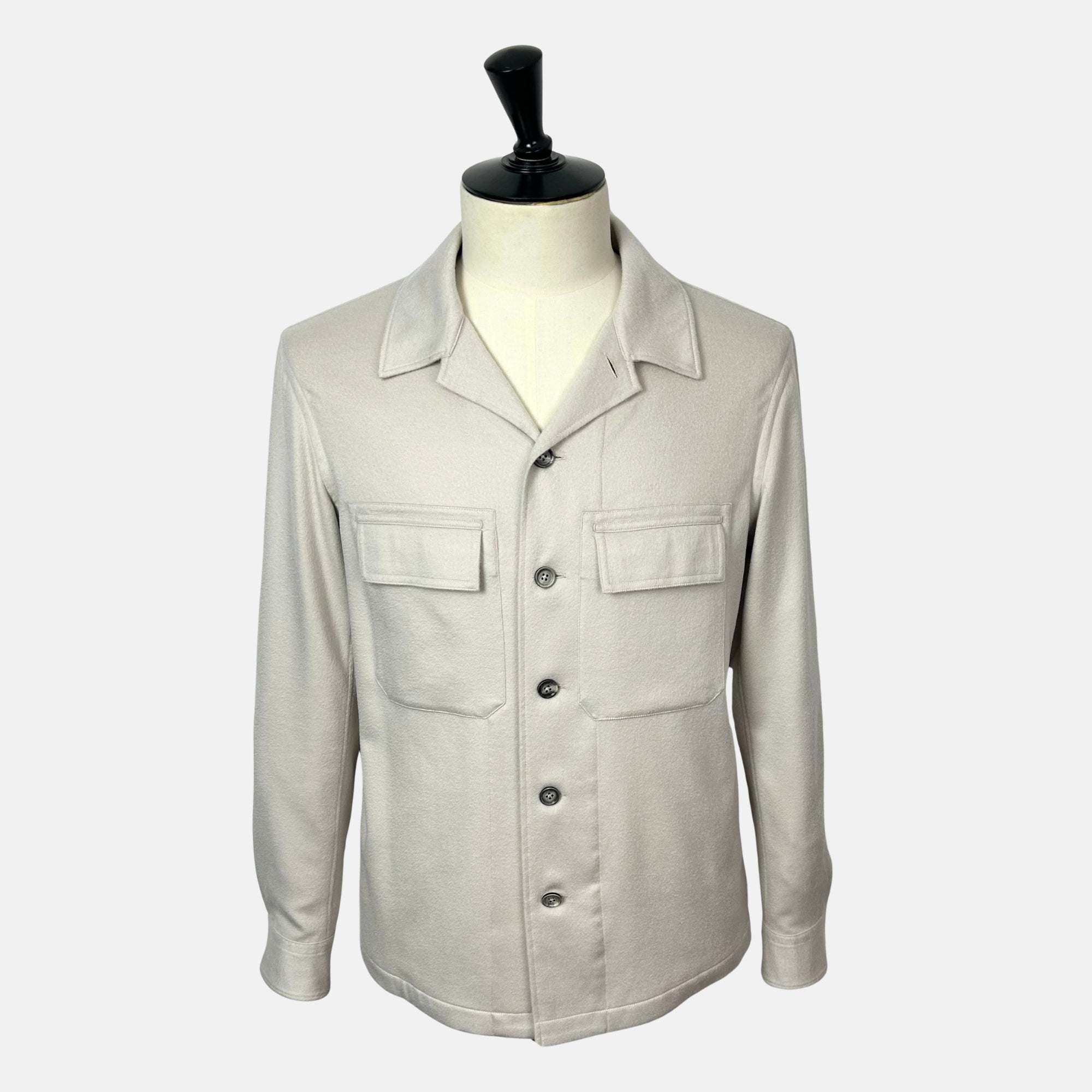 Ecru  Shirt Jacket made of Cashmere (M)