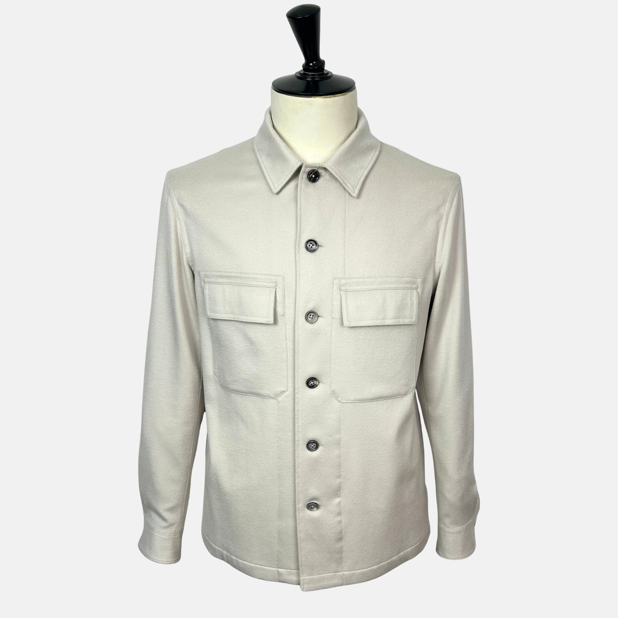 Ecru  Shirt Jacket made of Cashmere (M)