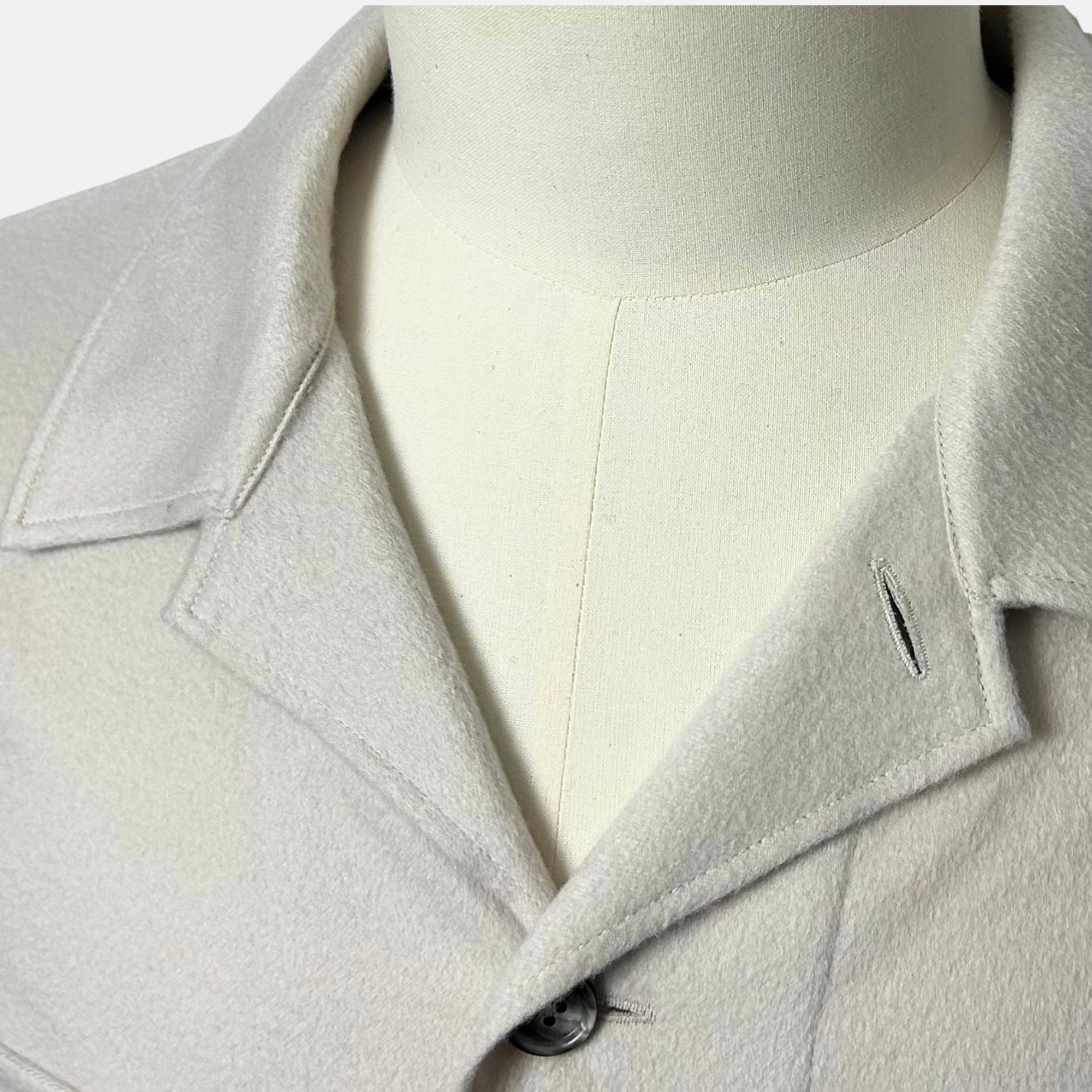 Ecru  Shirt Jacket made of Cashmere (M)