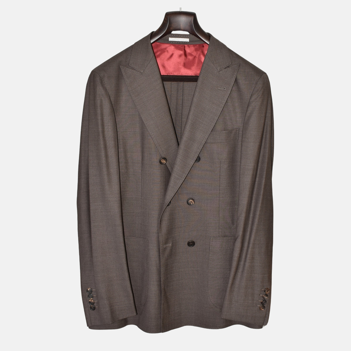 Brown Double Breasted Blazer made of Wool (EU 50)