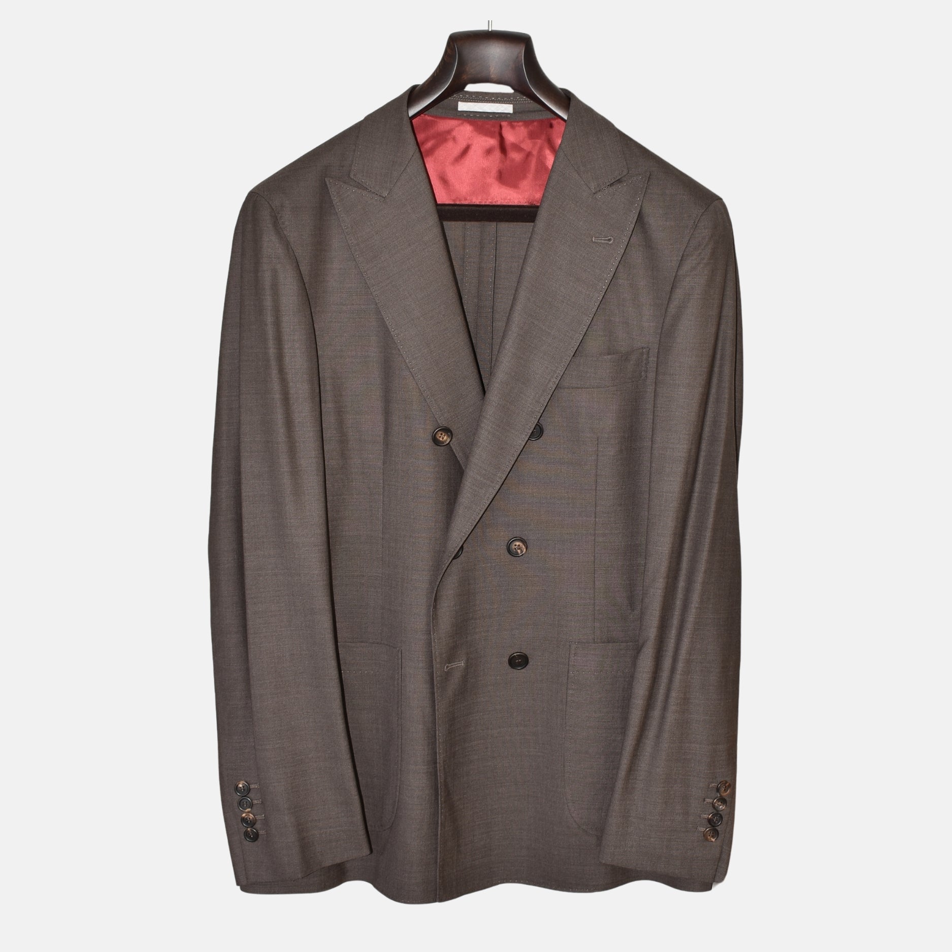 Brown Double Breasted Blazer made of Wool (EU 50)