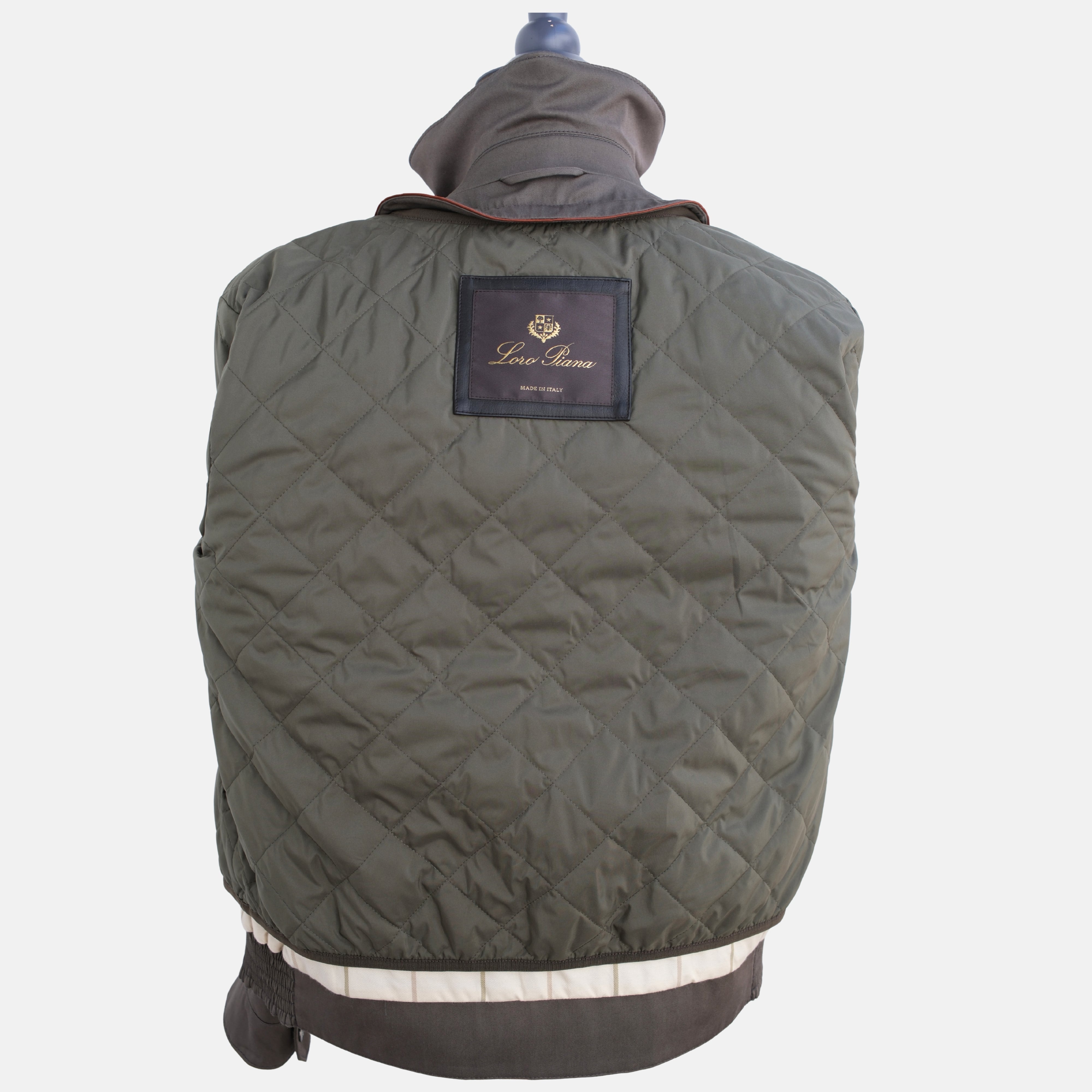 Brown Storm System Jacket made of Cotton/Polyamide with Leather Details (XS)