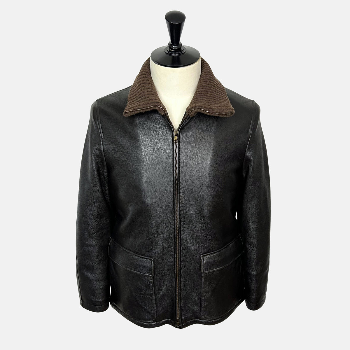 Dark Brown Jacket made of Reindeer Leather (L)