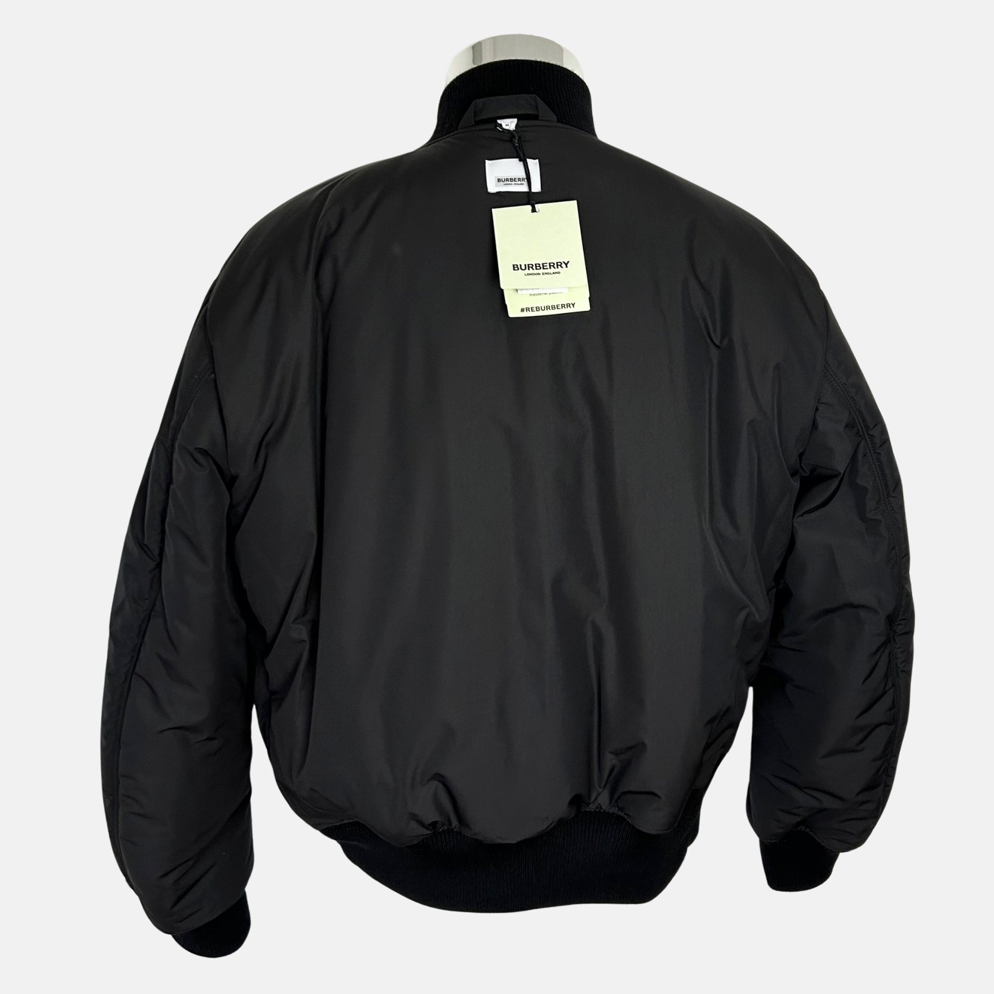 Black Bomber Jacket made of Nylon/Wool (M)