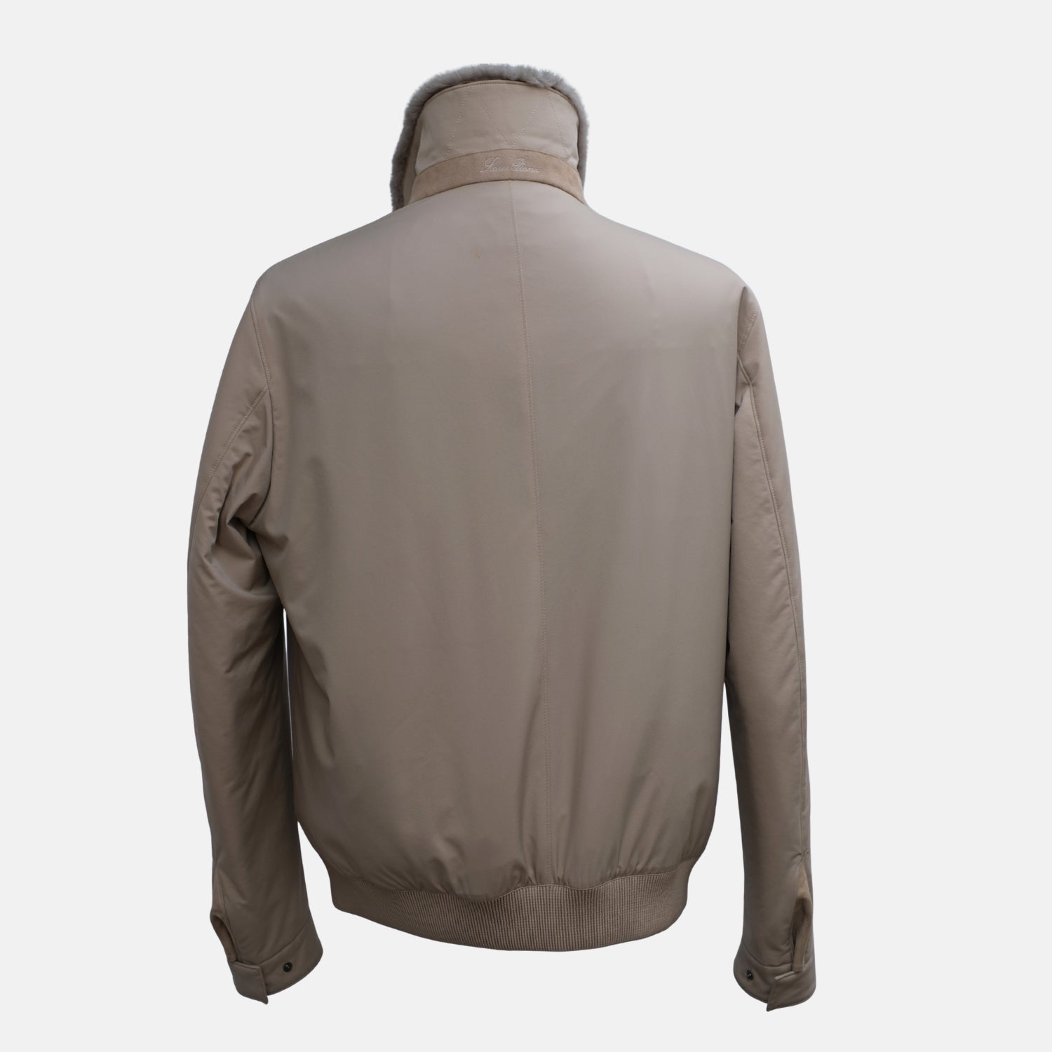 Loro Piana beige Storm System blouson with mink lining