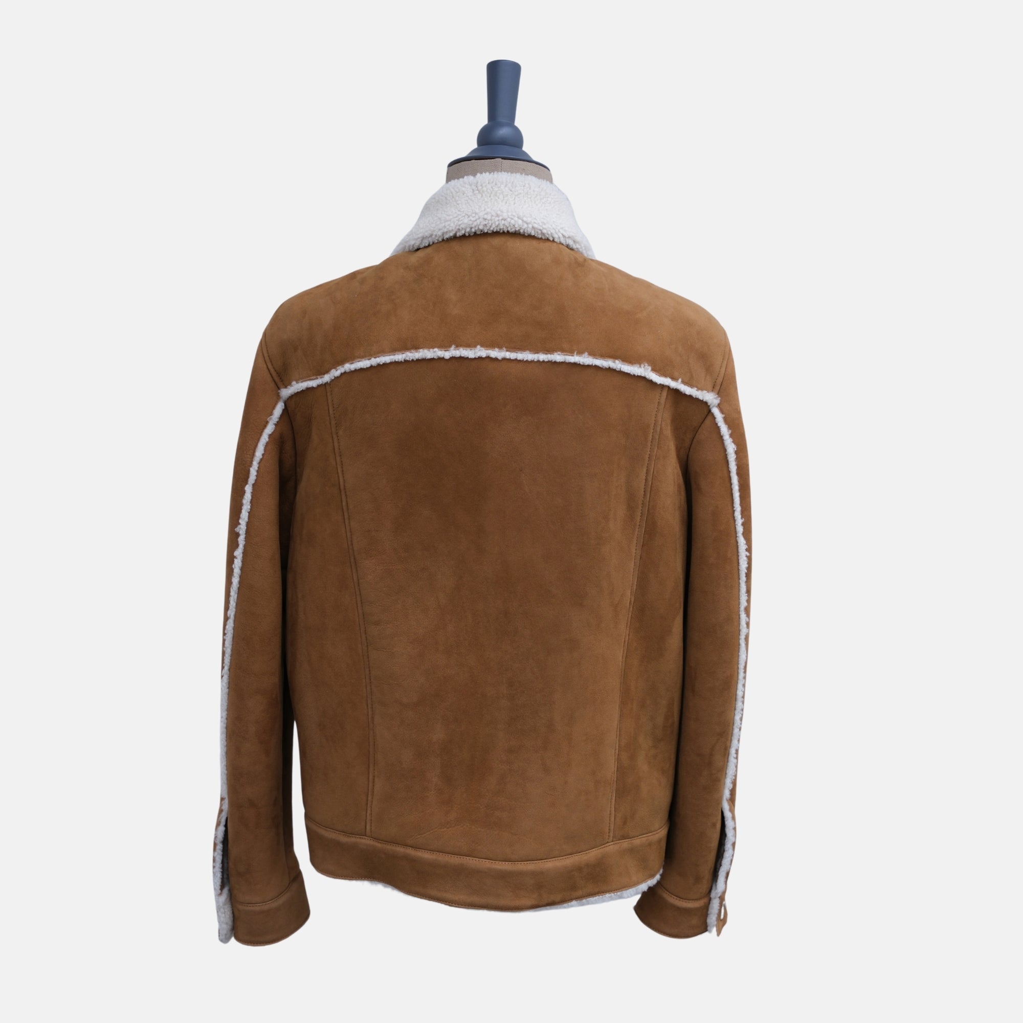 Brown Suede Shearling Jacket (M)