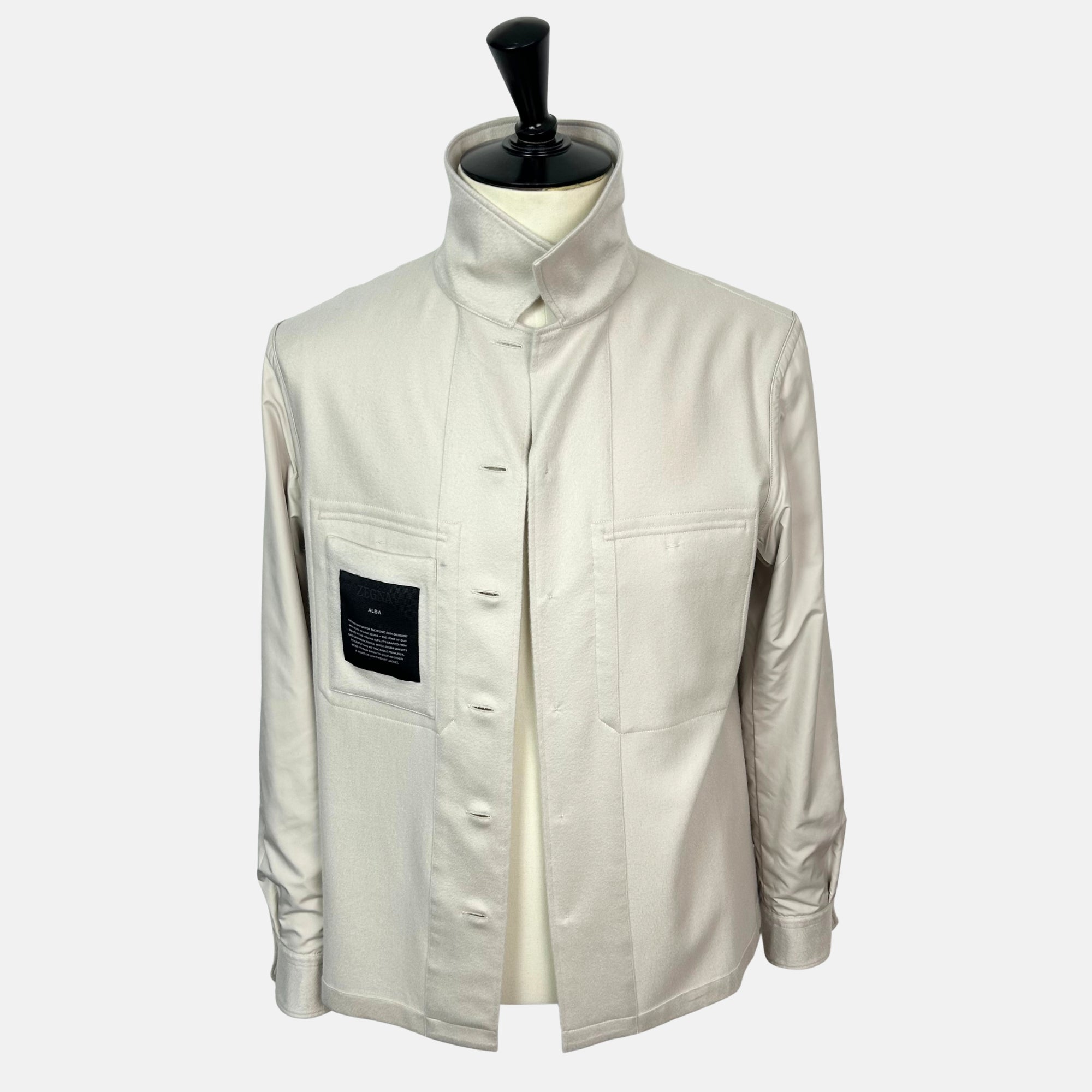 Ecru  Shirt Jacket made of Cashmere (M)