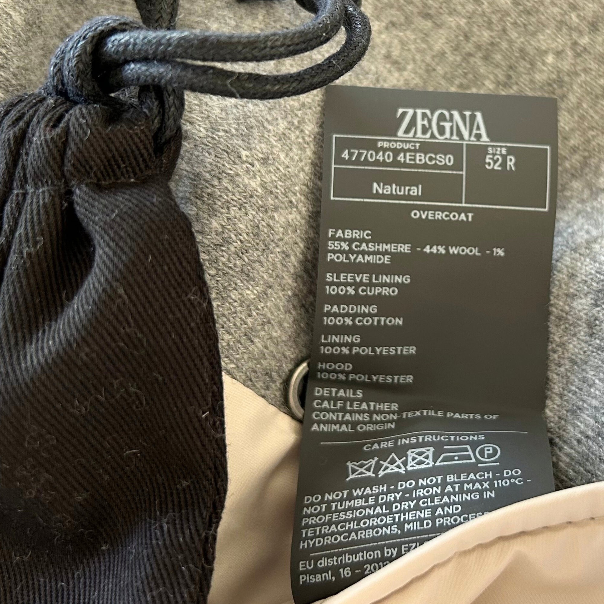 Gray  Coat made of Cashmere/Wool (EU 52)