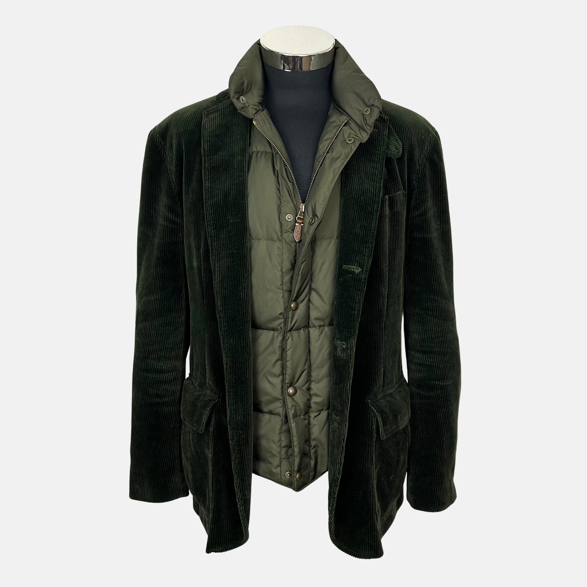 Green Blazer with separable Down Vest made of Cotton (EU 50)