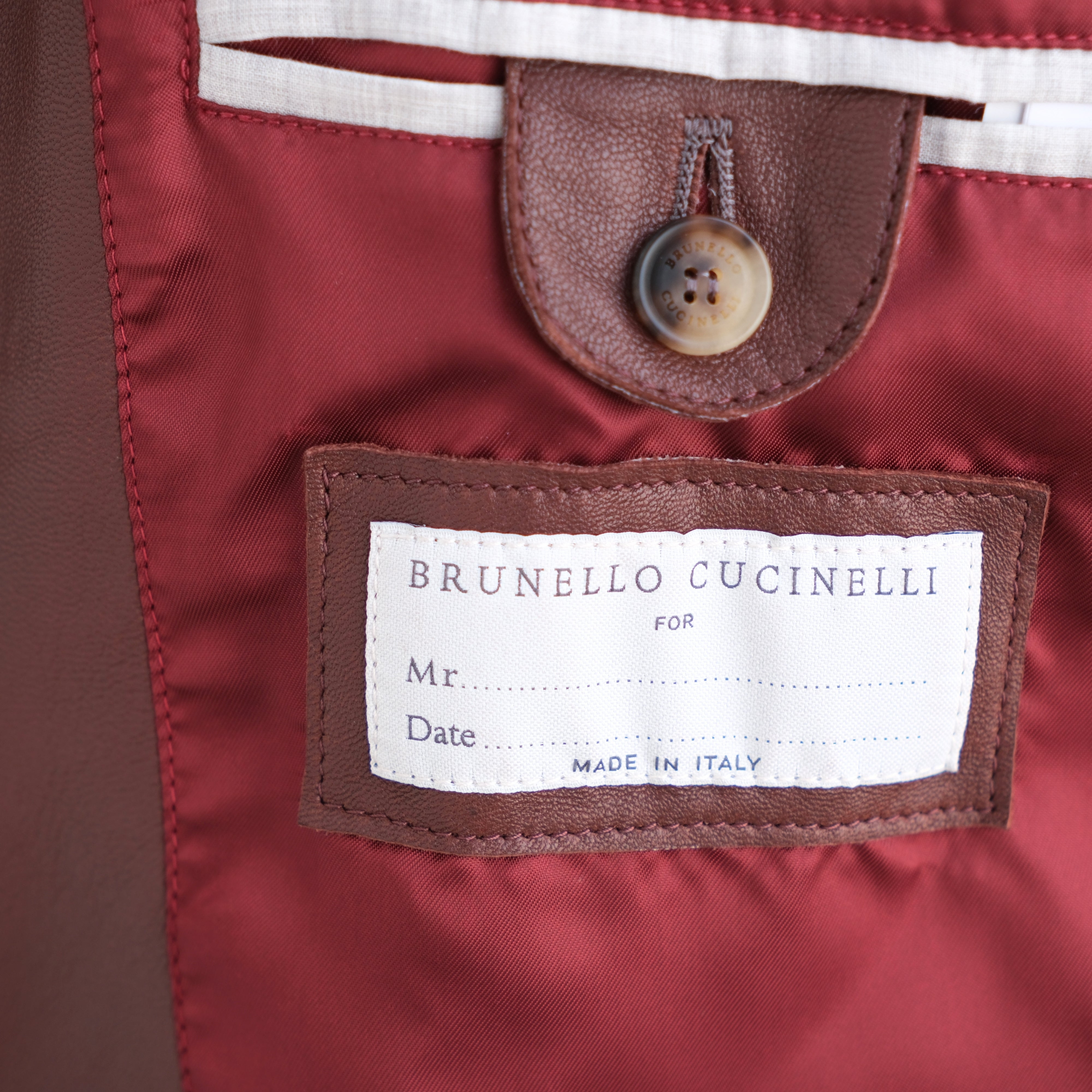 Brown/Bordeaux Leather Jacket (M)