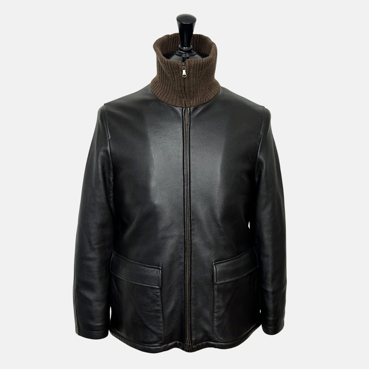 Dark Brown Jacket made of Reindeer Leather (L)