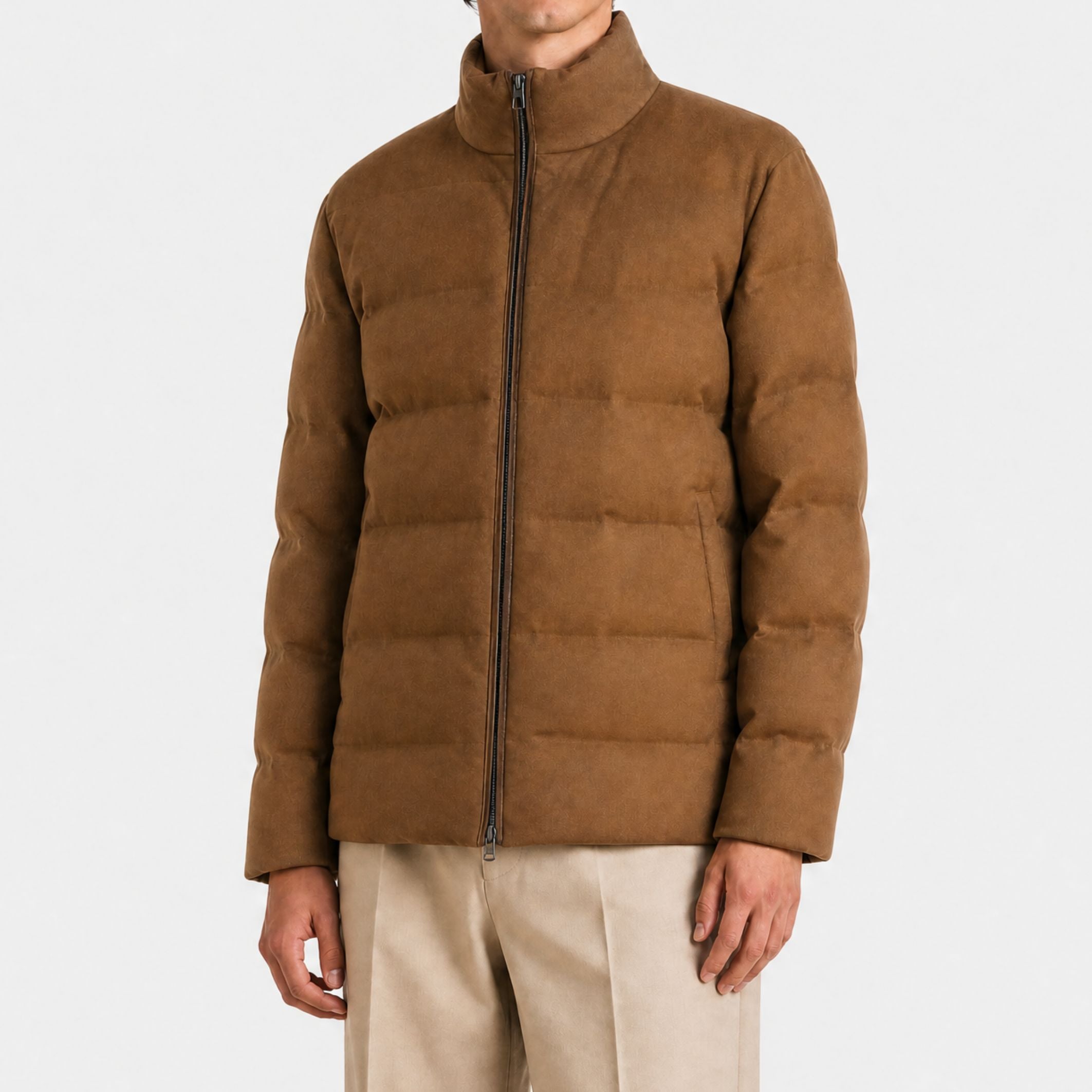 Ochre Down Jacket "C.O.L.D" made of Cashmere (XL)