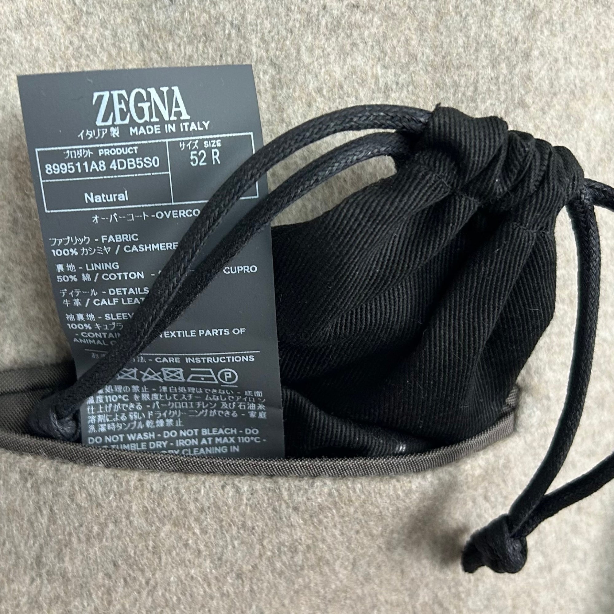 Greige Melange Coat made of Cashmere (EU 52)