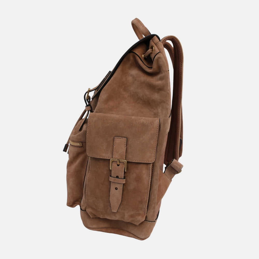 Brown Suede Backpack