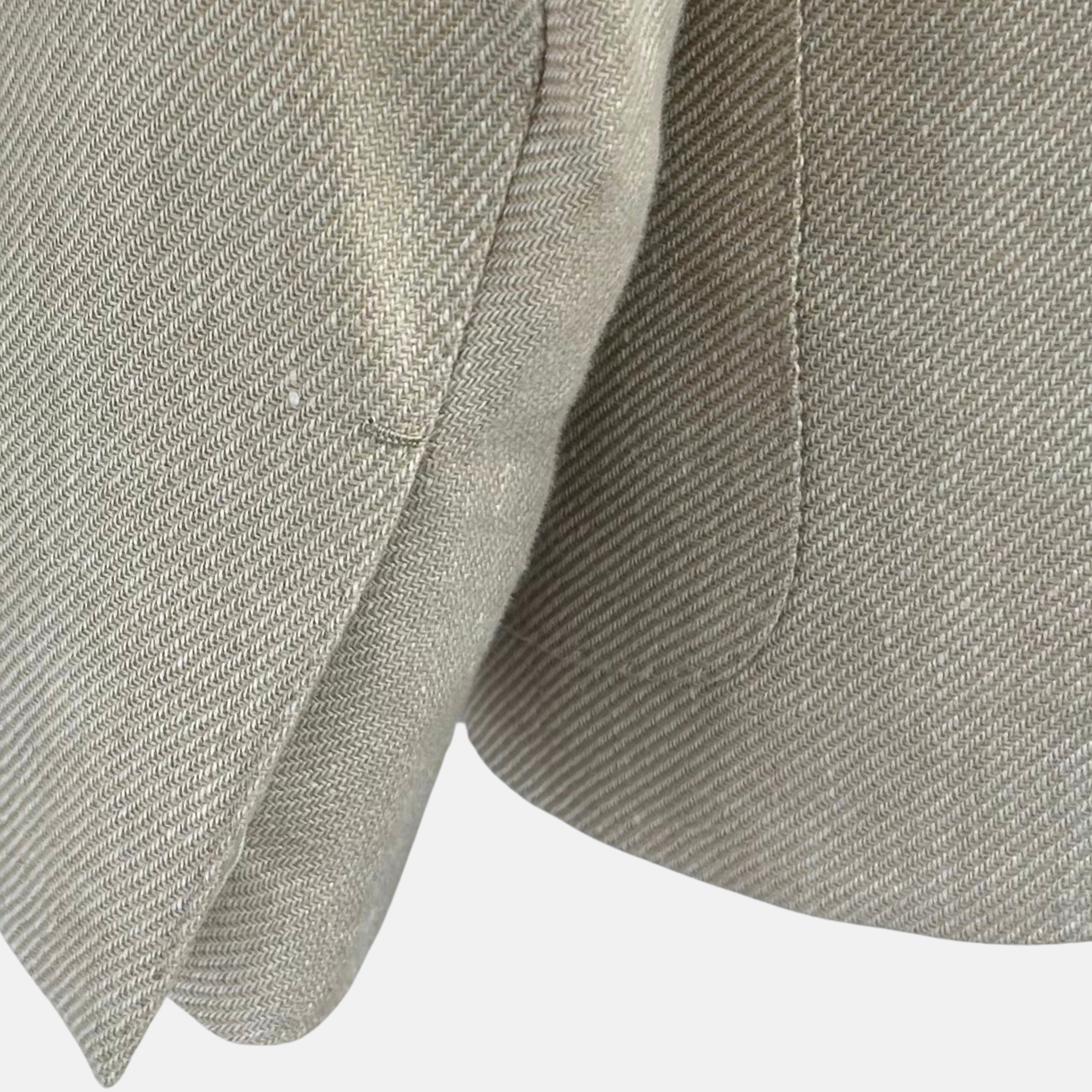 Ecru Patterned Blazer made of Linen/Wool/Silk (EU 48)