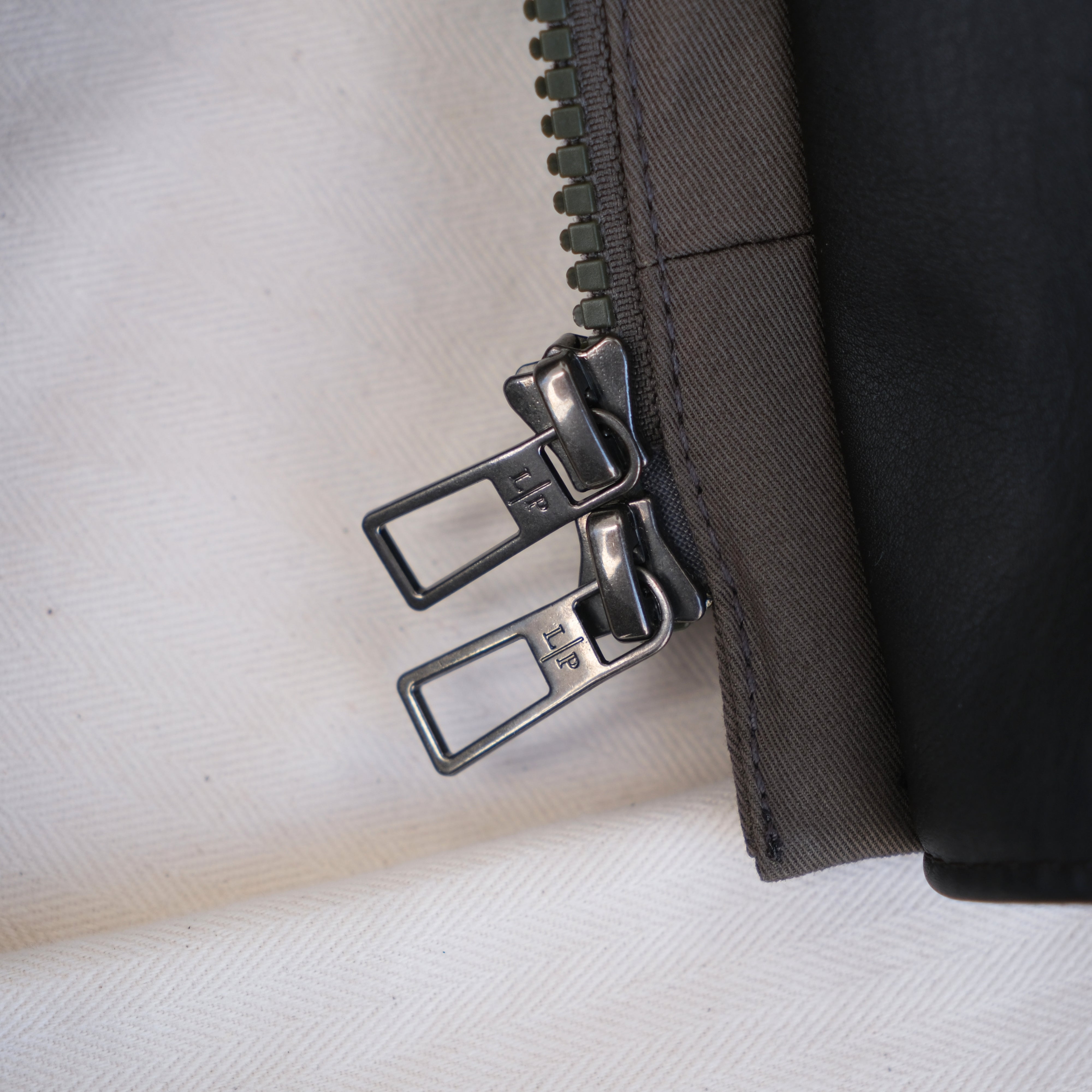 Brown Storm System Jacket made of Cotton/Polyamide with Leather Details (XS)