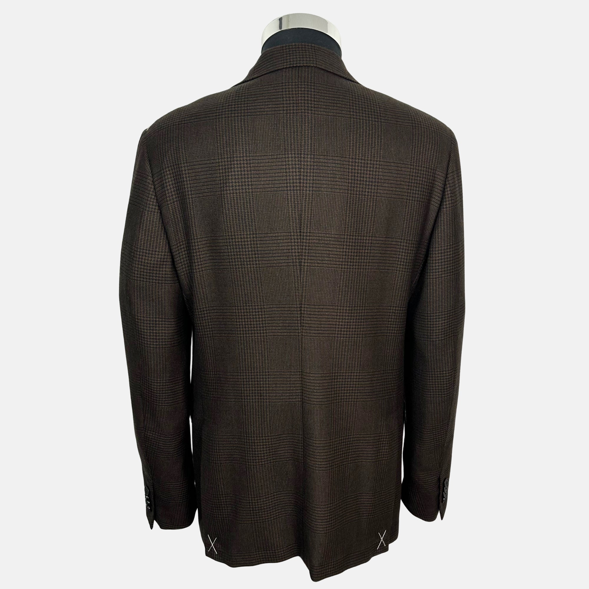 Brown Patterned Suit made of Wool/Silk (EU 50)