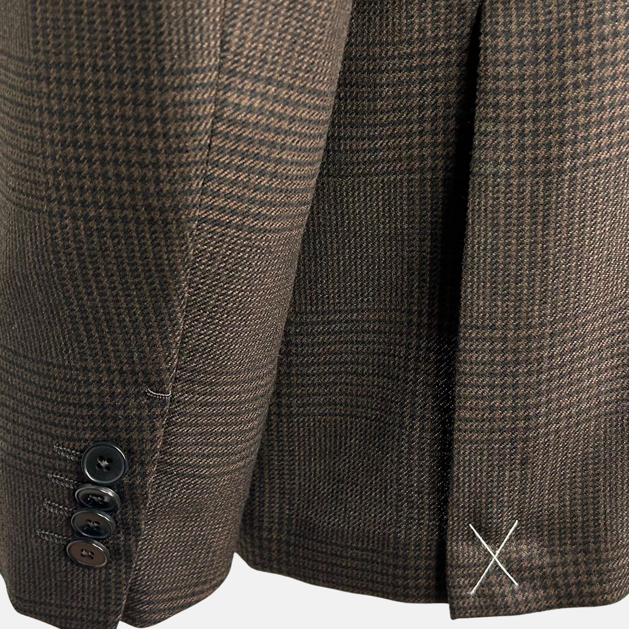 Brown Patterned Suit made of Wool/Silk (EU 50)