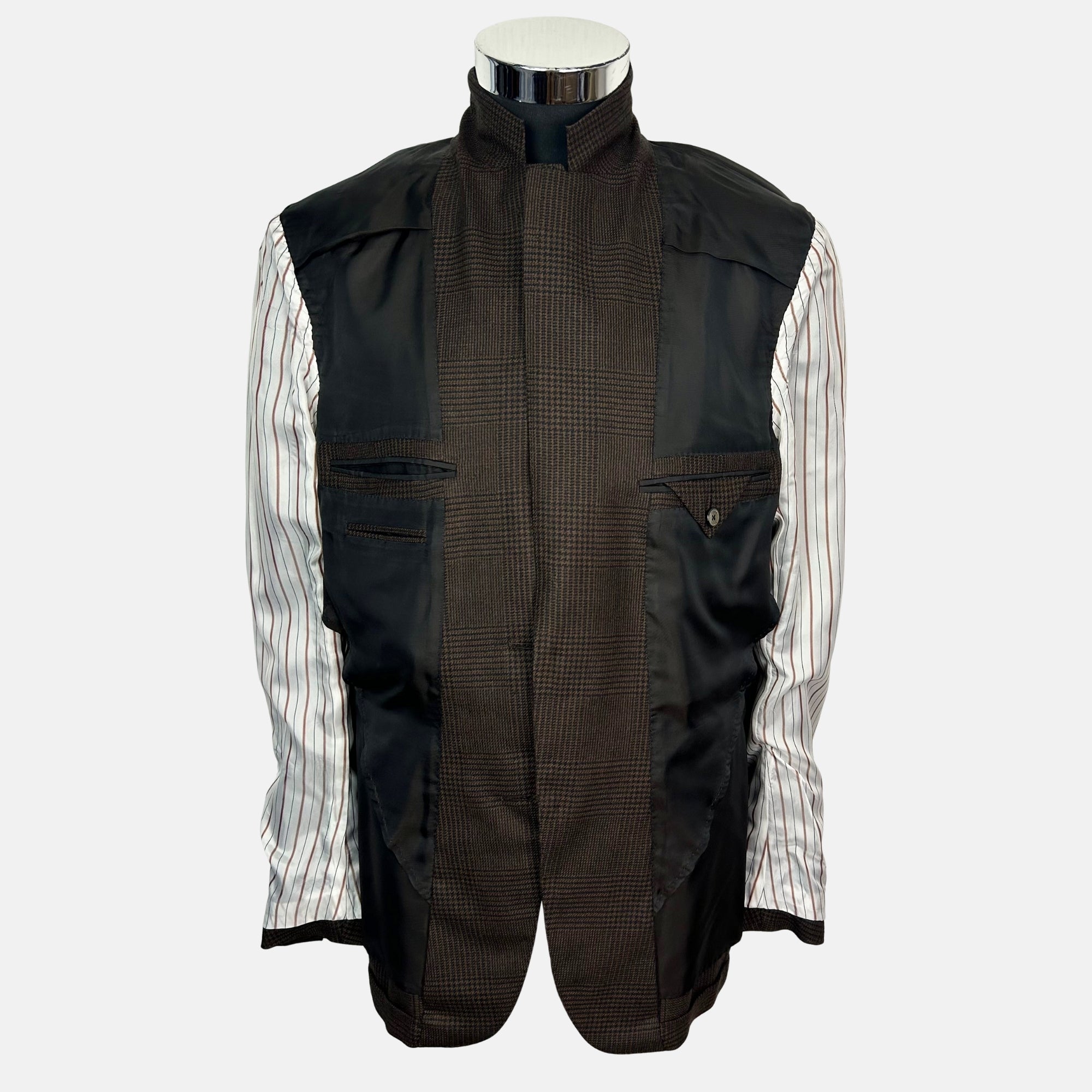 Brown Patterned Suit made of Wool/Silk (EU 50)