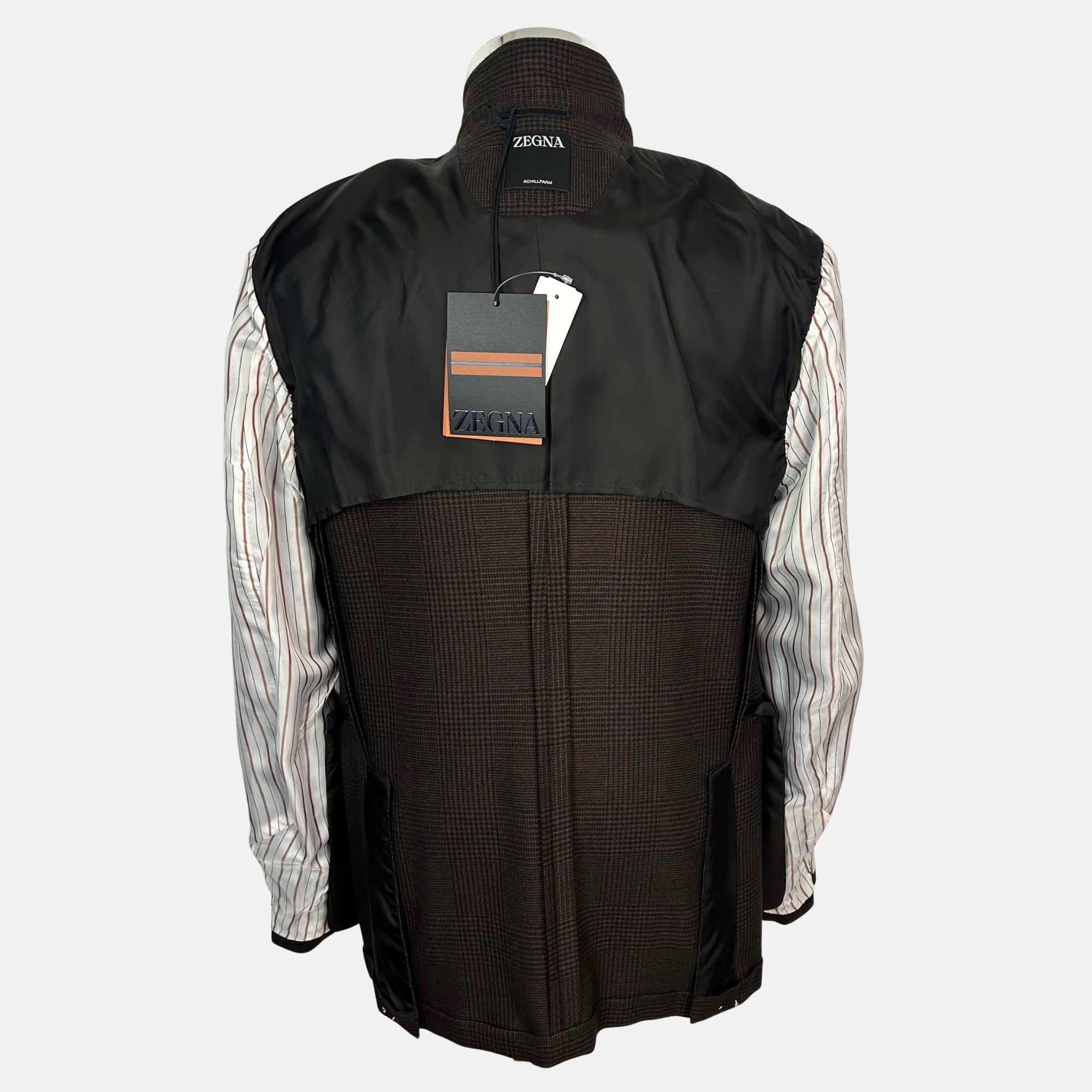 Brown Patterned Suit made of Wool/Silk (EU 50)