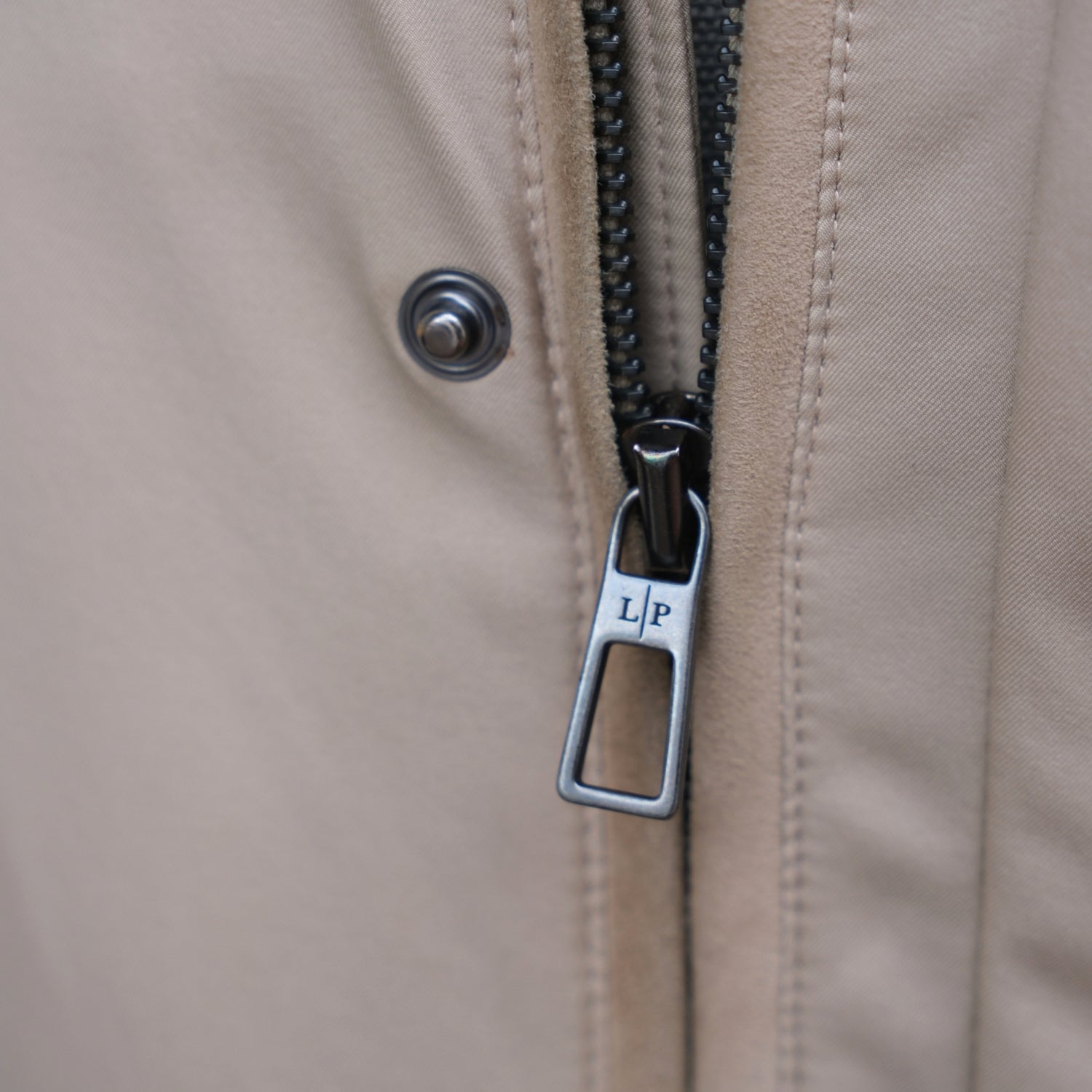 Loro Piana beige Storm System blouson with mink lining