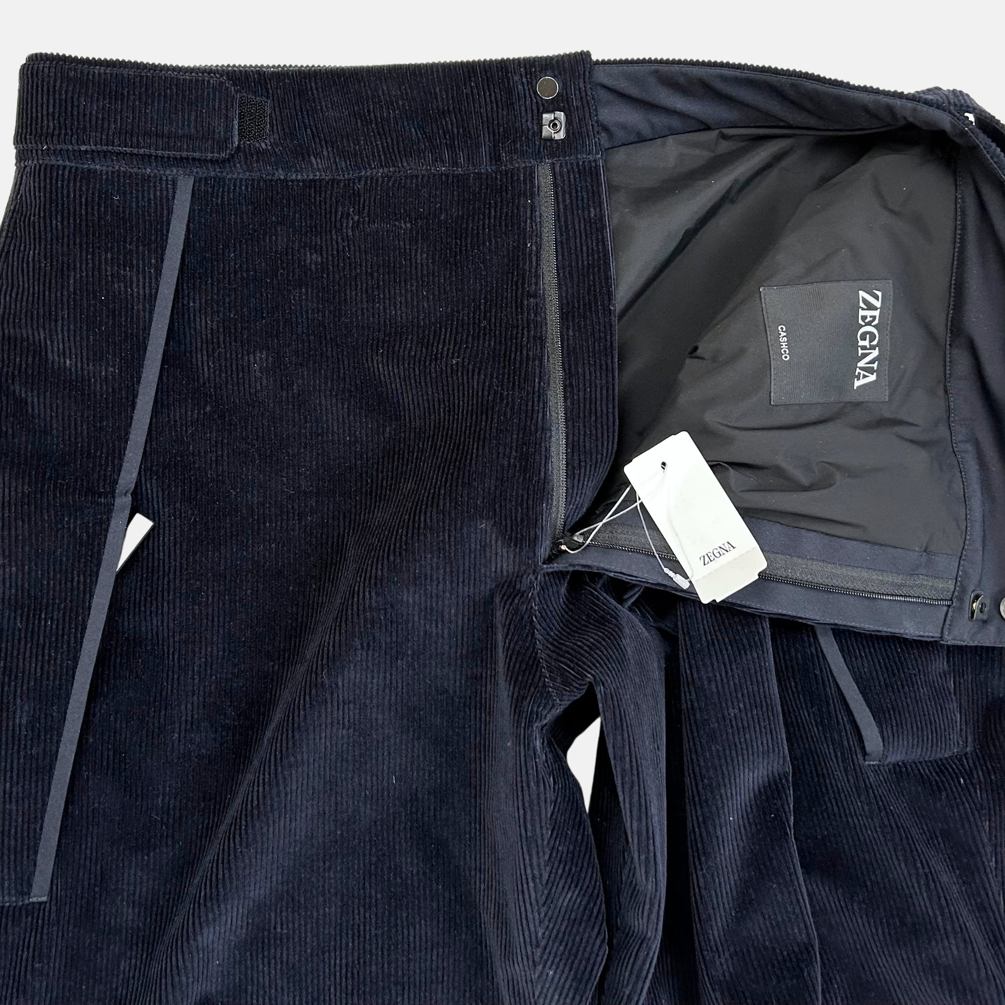 Navy Ski Cord Trousers made of Cotton/ Cashmere (50)