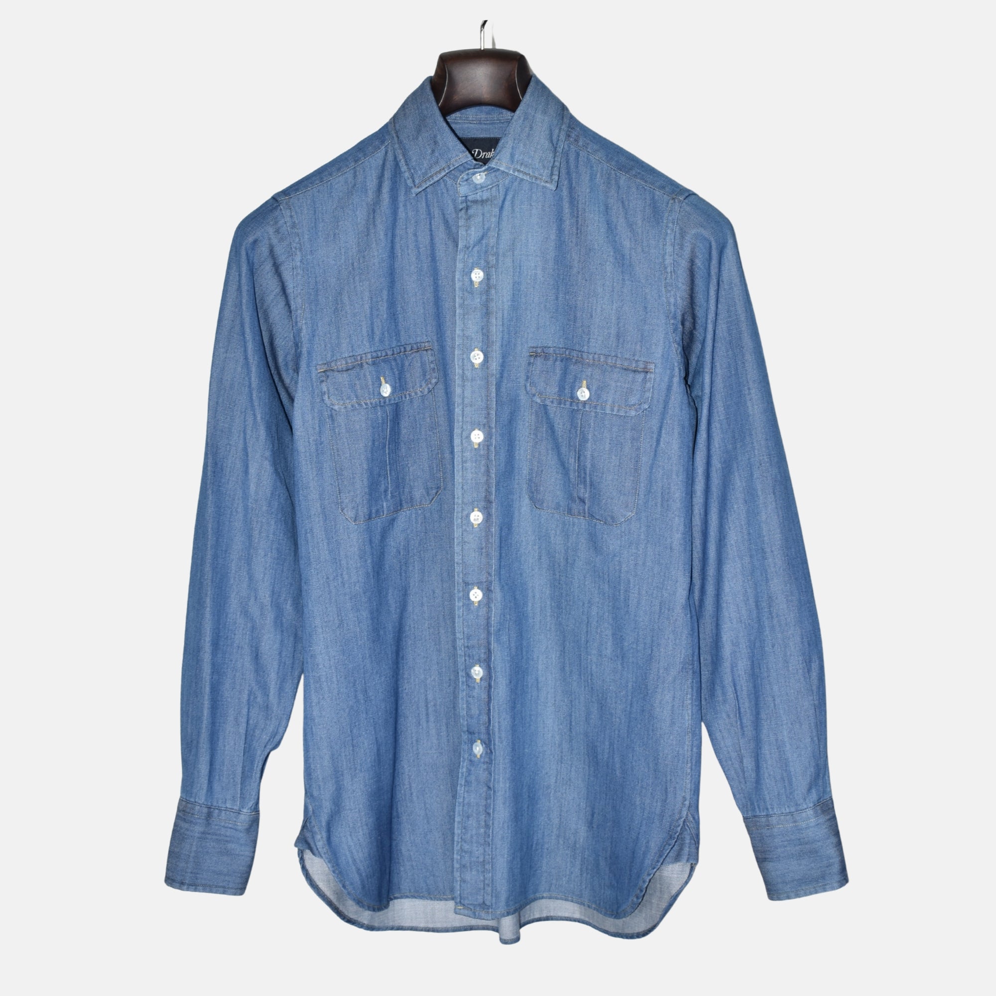 Blue Denim Shirt made of Cotton (EU 39)