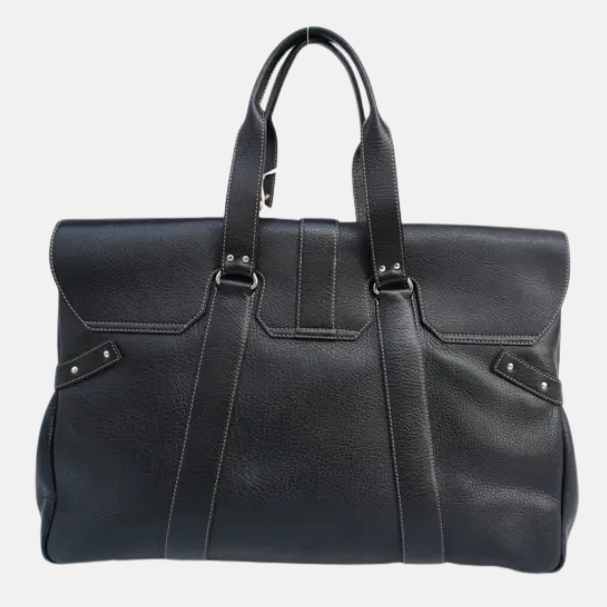 Black Weekender made of Leather