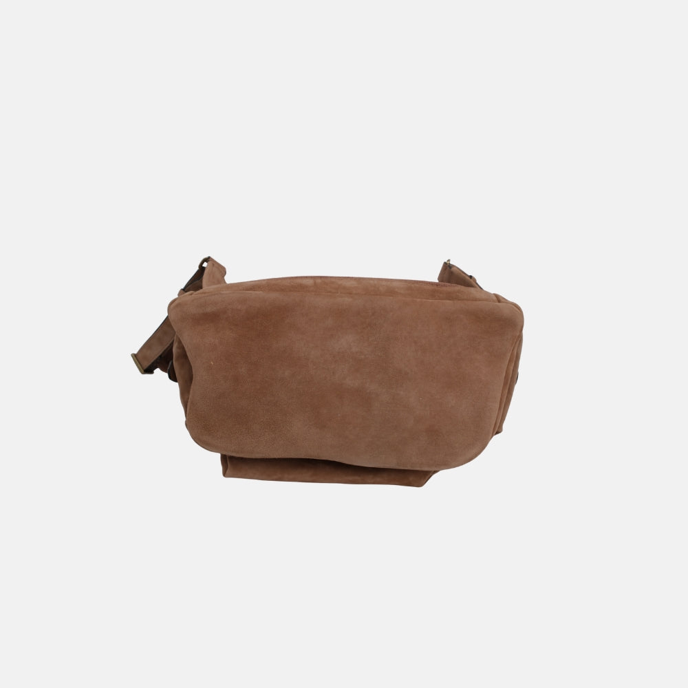 Brown Suede Backpack