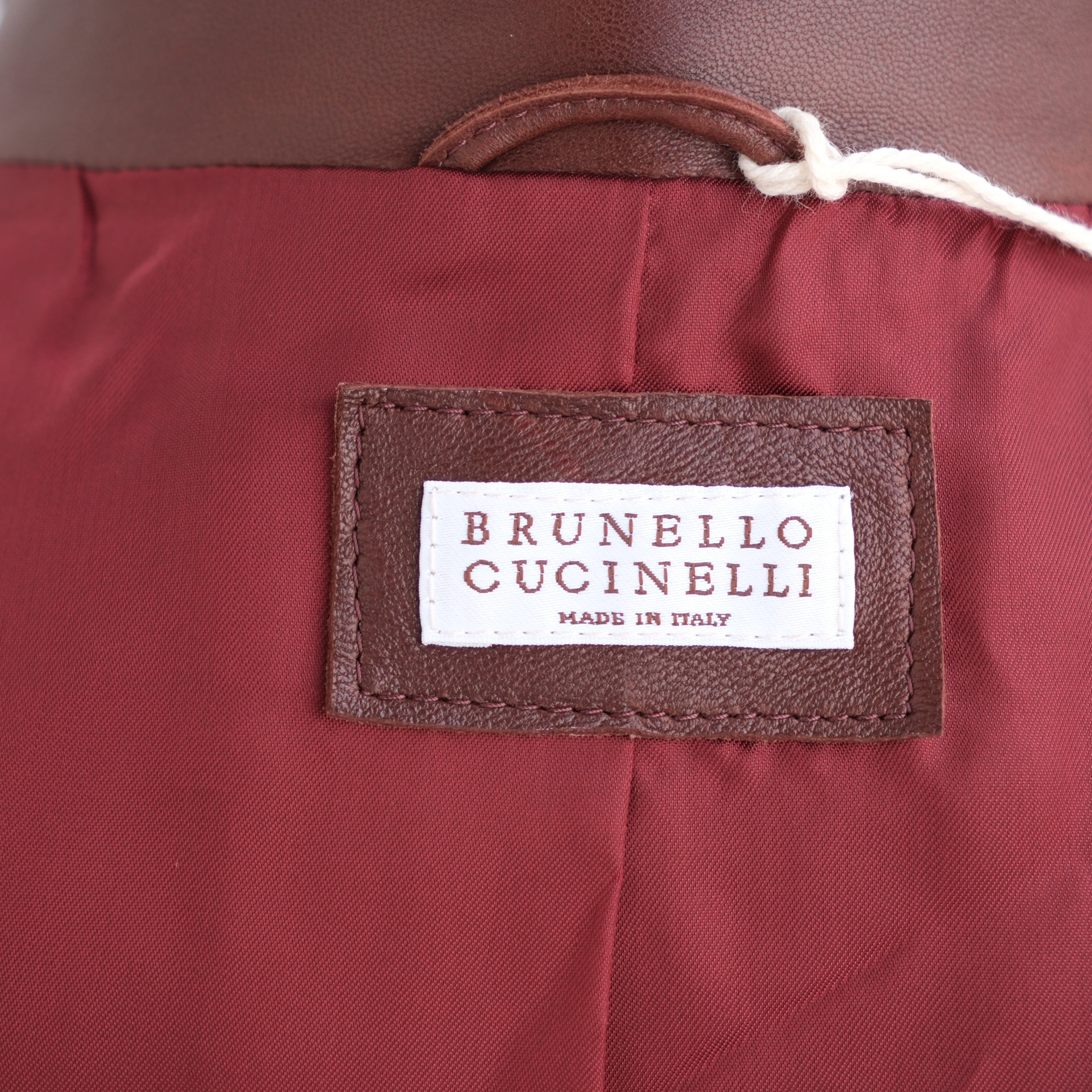 Brown/Bordeaux Leather Jacket (M)