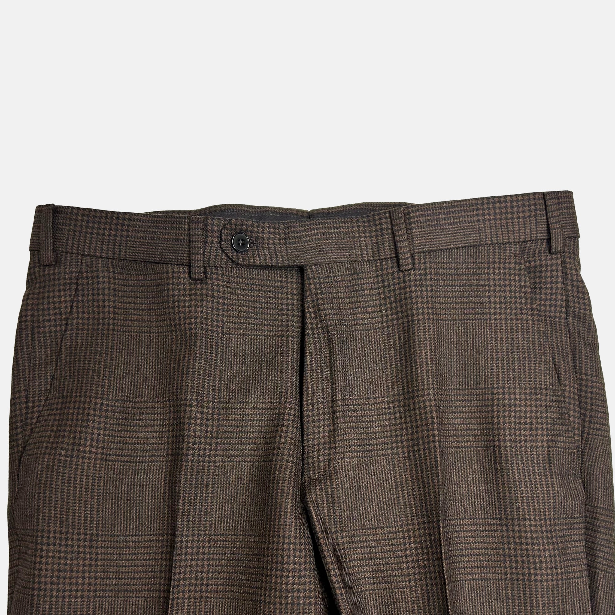 Brown Patterned Suit made of Wool/Silk (EU 50)